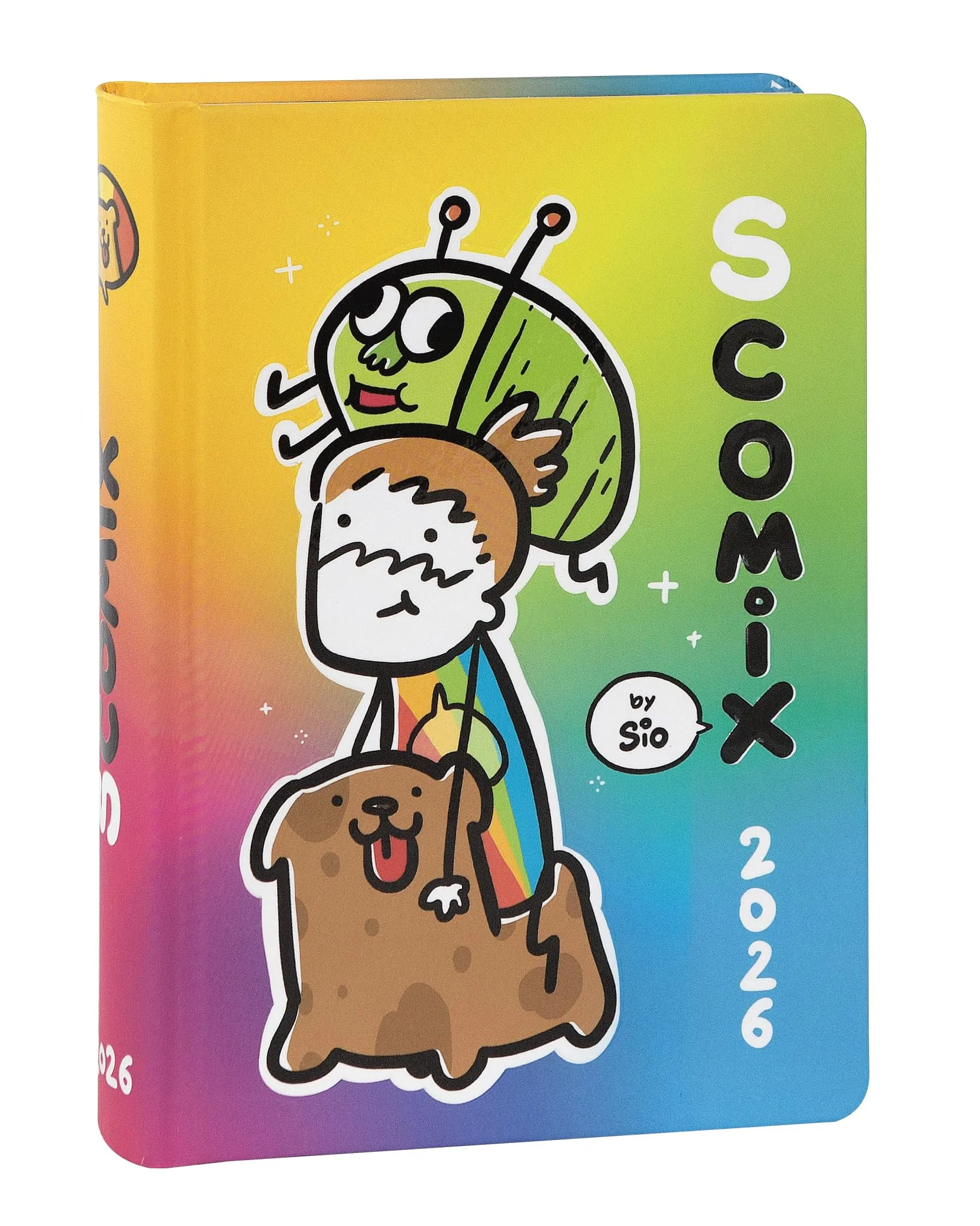 COMIX Scottecs by Sio - Agenda Scolastica 16 Mesi 2025-2026, Diario Scuola per Bambini e Ragazzi con Copertina Rigida, Ideale per Scuola Elementare e Media, 12x16.5 cm, Disegno