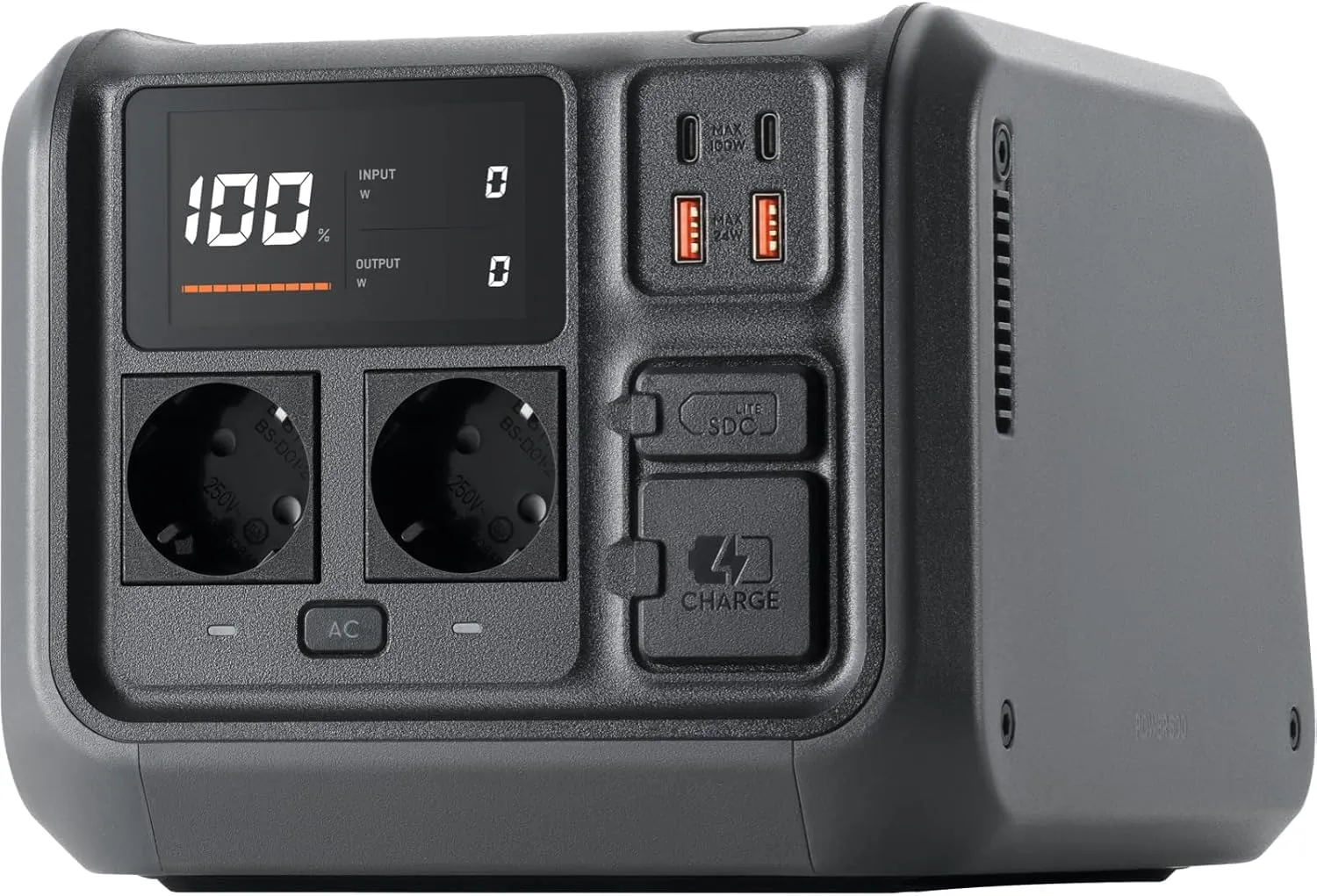 ‌DJI Power 500, generatore di corrente portatile da 512 Wh, power station, generatore di corrente, ricarica rapida in 70 min, 4 metodi di ricarica, pannello solare opzionale, 5 anni di garanzia‌