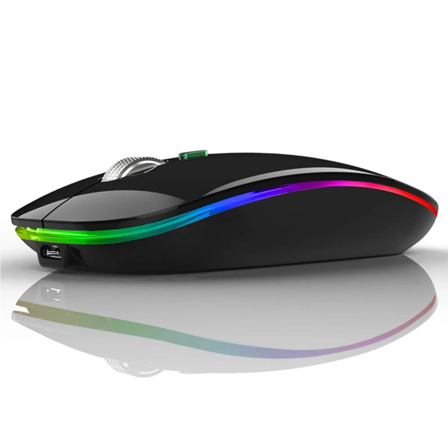 Uiosmuph Mouse Senza Fili Bluetooth, Bluetooth 5.1 + 2.4G Wireless Ricaricabile Mouse Senza Fili Ottico Piccolo Portatile con Mouse USB per per Notebook, PC, Laptop, Computer, MacBook