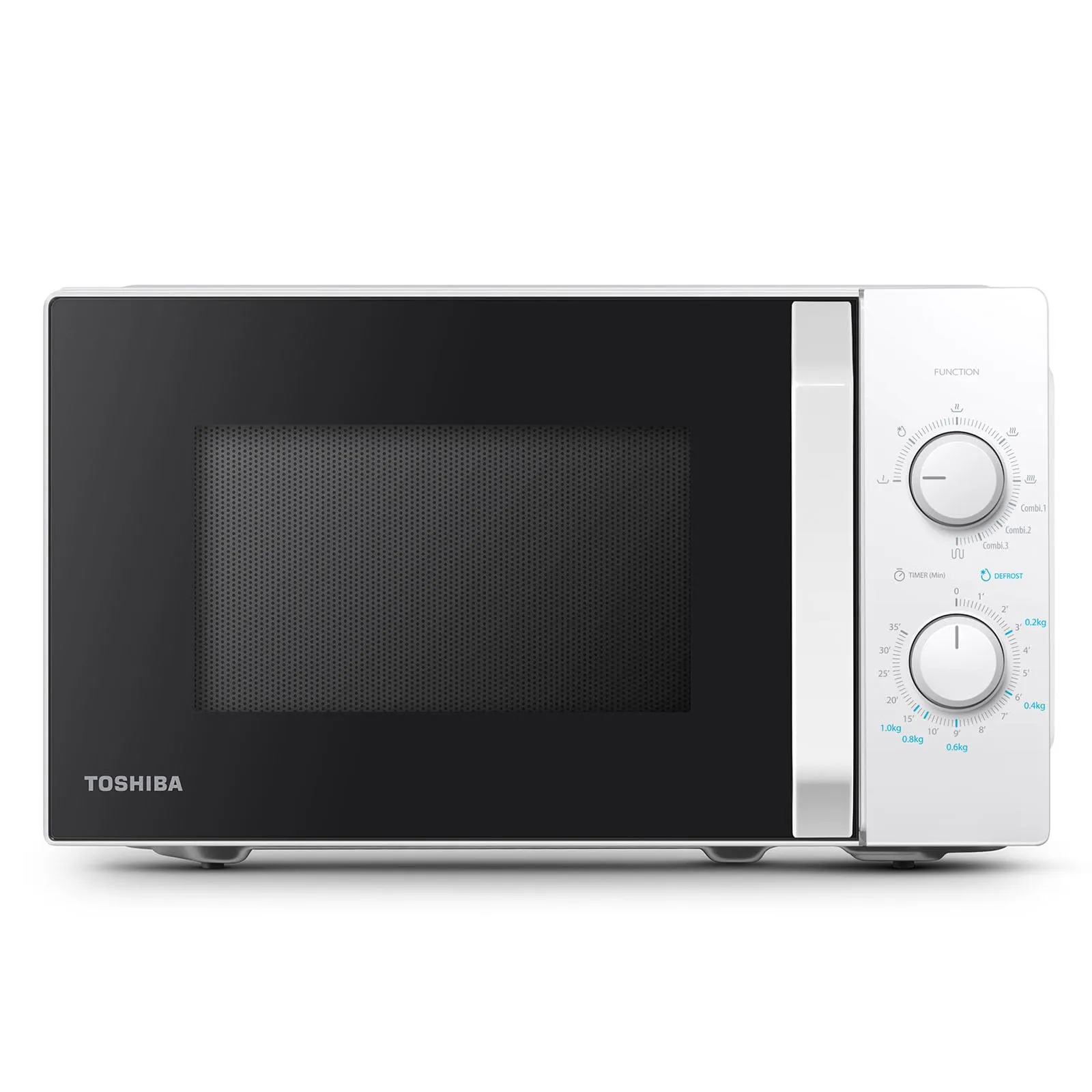 Toshiba MW2-MG20P(WH) Forno a microonde 3 in 1 con grill, 20 l, 5 livelli di potenza regolabili, timer, 800 W, grill 1000 W, bianco