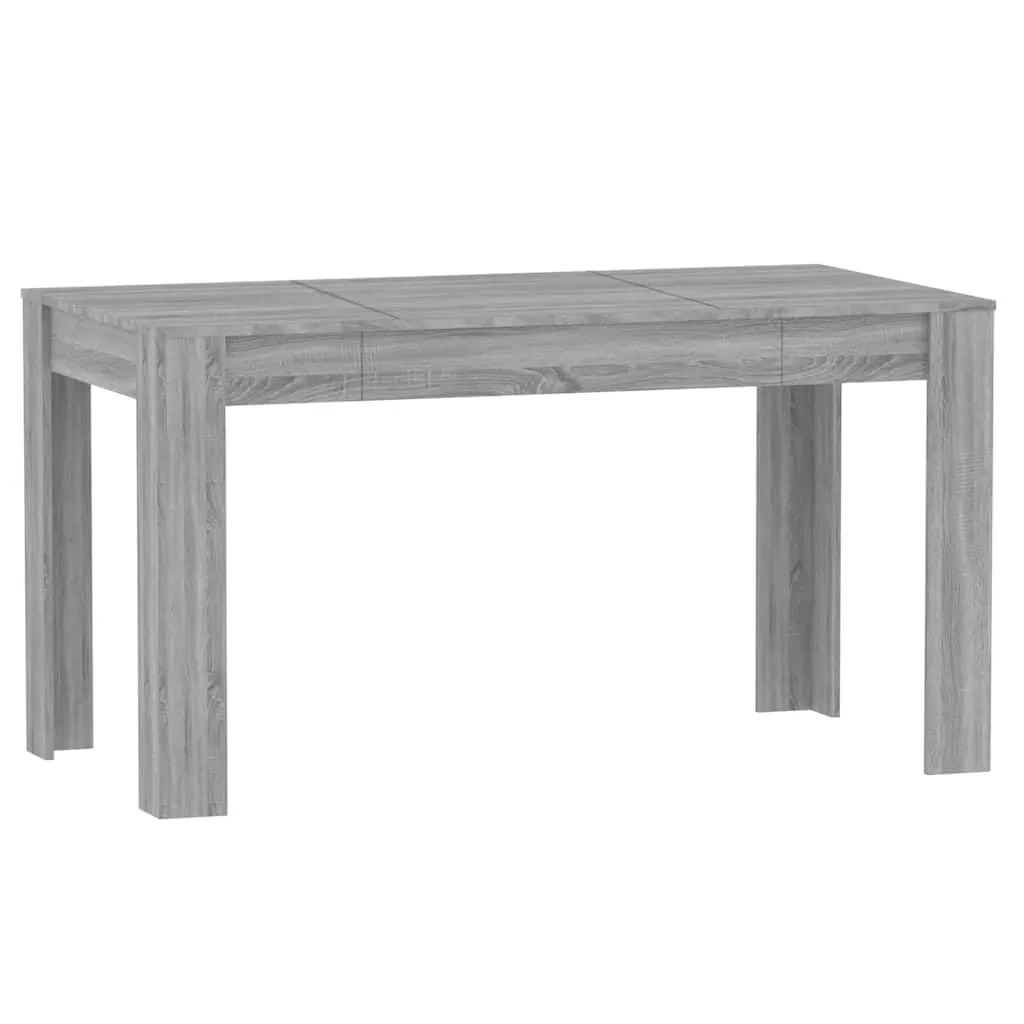 vidaXL Tavolo da Pranzo Grigio Sonoma 140x74,5x76 cm Legno Multistrato