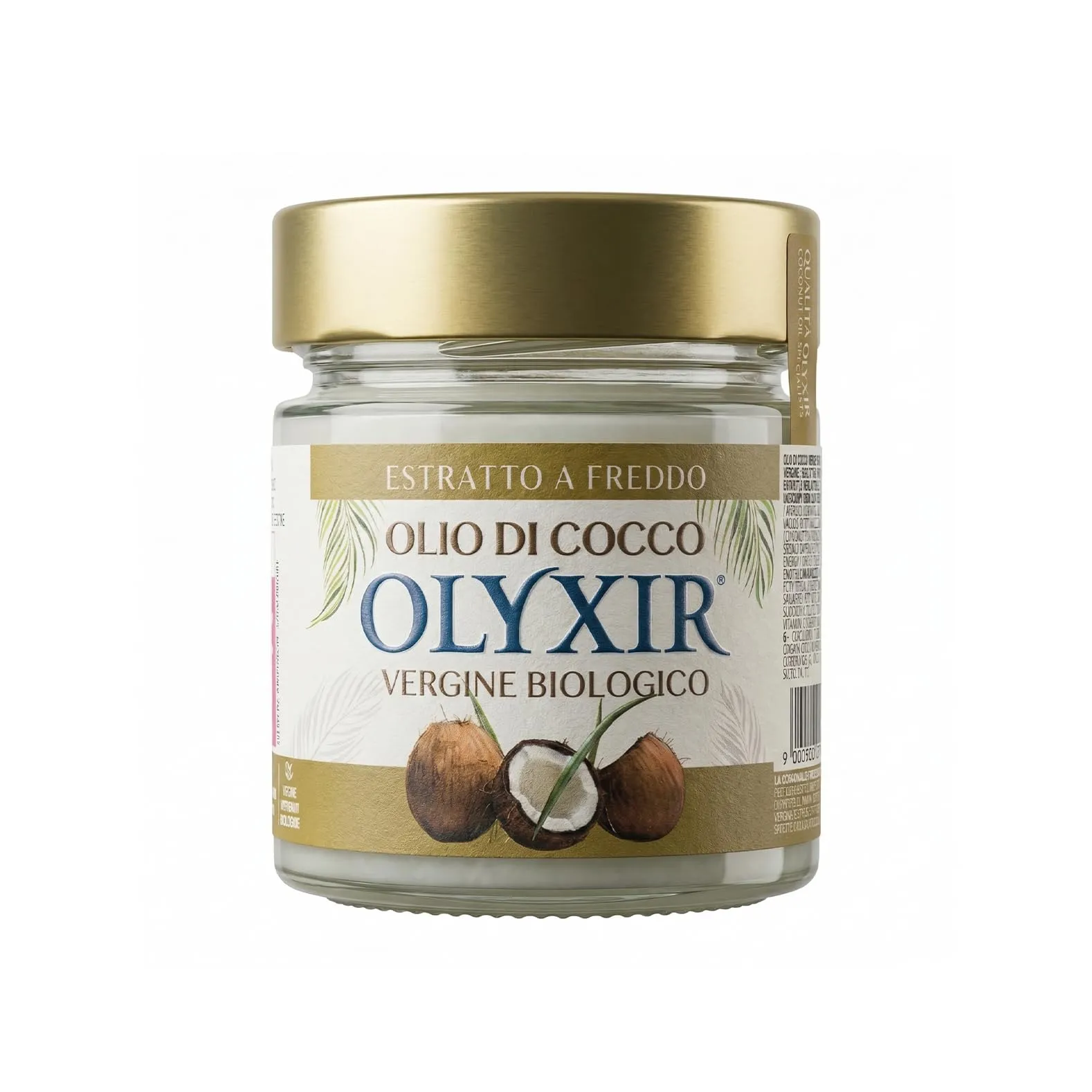 OLYXIR - Olio di Cocco Biologico Spremuto a Freddo | 200ml | Struccante Viso e Occhi | Idratante per Corpo e Capelli | Puro & Naturale Alimentare, Cosmetico | Crema Pre e Dopo Barba Uomo, by BENVOLIO