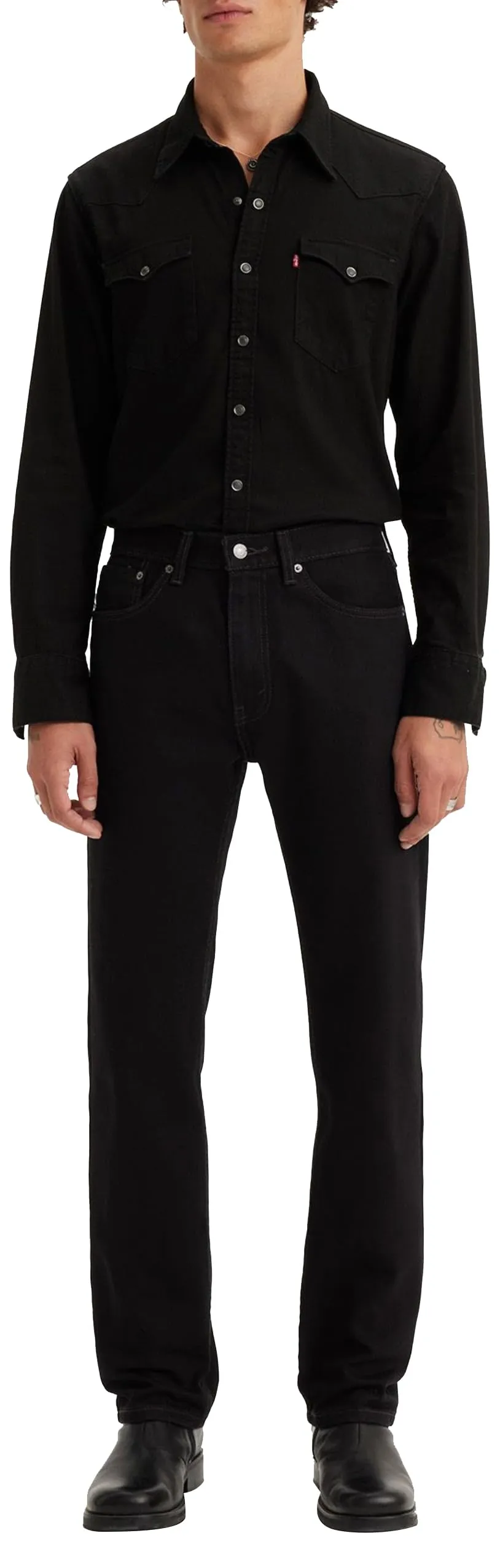 Levi's 505 Regular Fit, Jeans Uomo, Nero, 32W / 32L