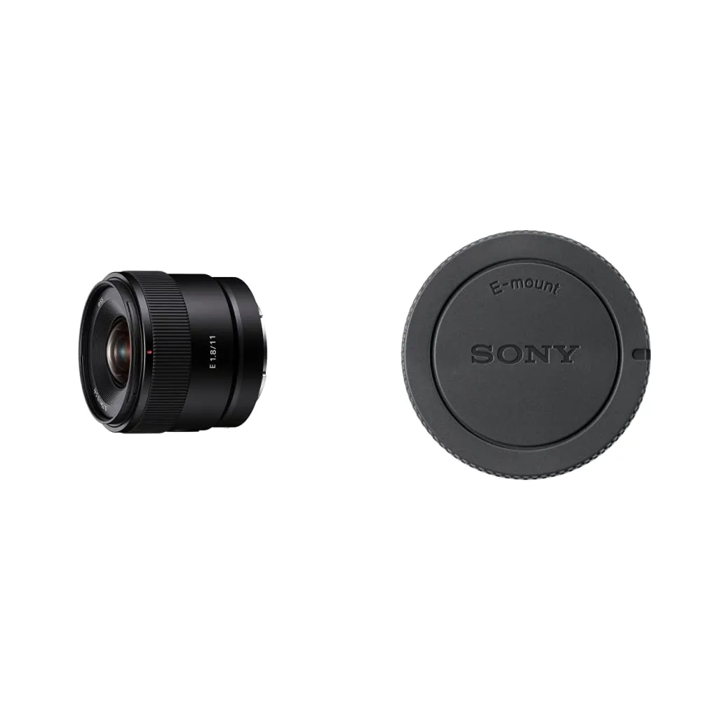 E 11 mm F1.8 di Sony |Grandangolo a focale fissa APS-C (SEL11F18) & ALC-B1EM Copriobiettivo per Corpo Fotocamera, Nero
