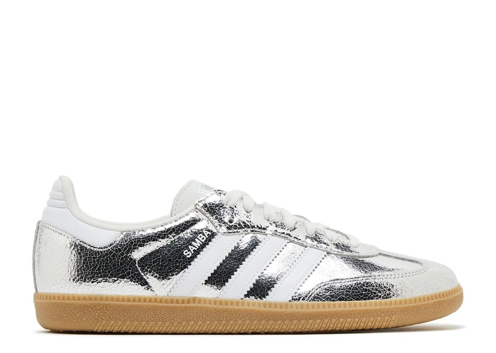 Adidas Samba OG - Sneaker da donna, in pelle screpolata metallizzata, taglia 40
