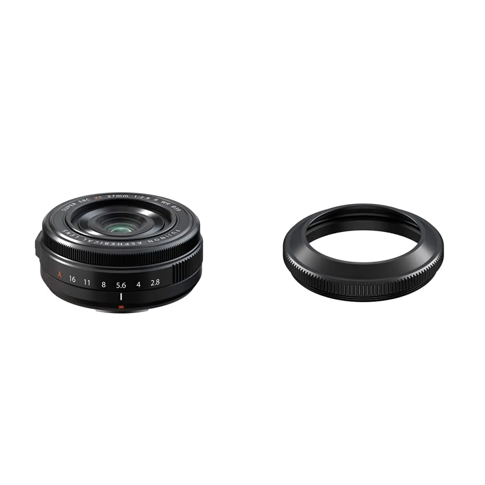 FUJIFILM Fujinon XF27mmF2.8 R obiettivo resistente agli agenti atmosferici, Nero & LH-XF27 paraluce per XF27mmF2.8 R WR
