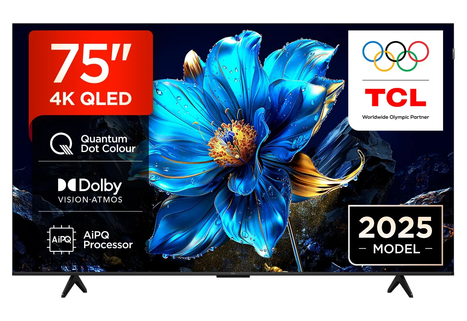TCL 75P7K 75” QLED 4K HDR TV, Google TV, Smart TV (Dolby Vision & Atmos, Game Master, Motion clarity)