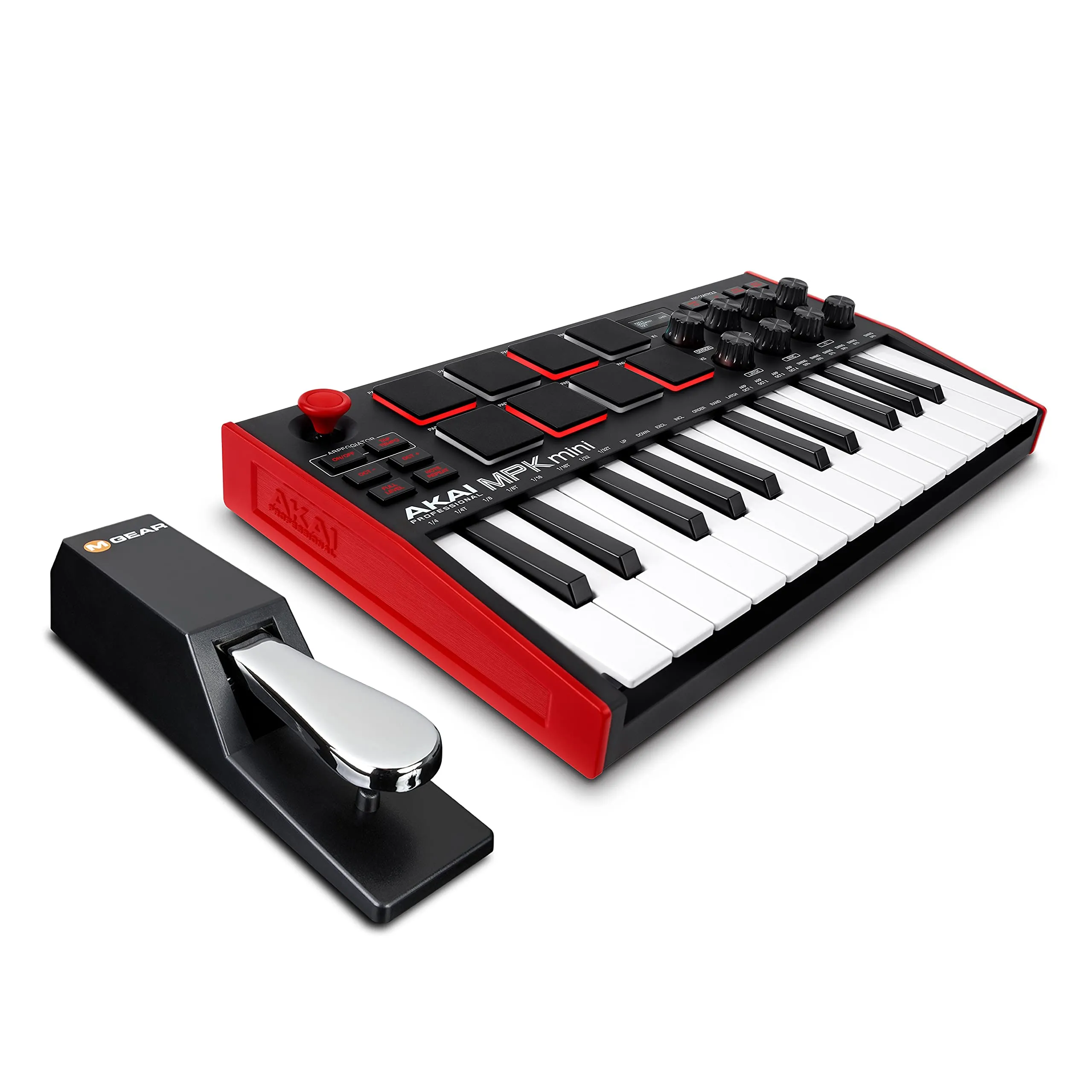 AKAI Professional MPK Mini MK3 + M-Audio SP-2 - Tastiera MIDI Controller USB con 25 Tasti, 8 PAD e Software + Pedale di Sustain Universale