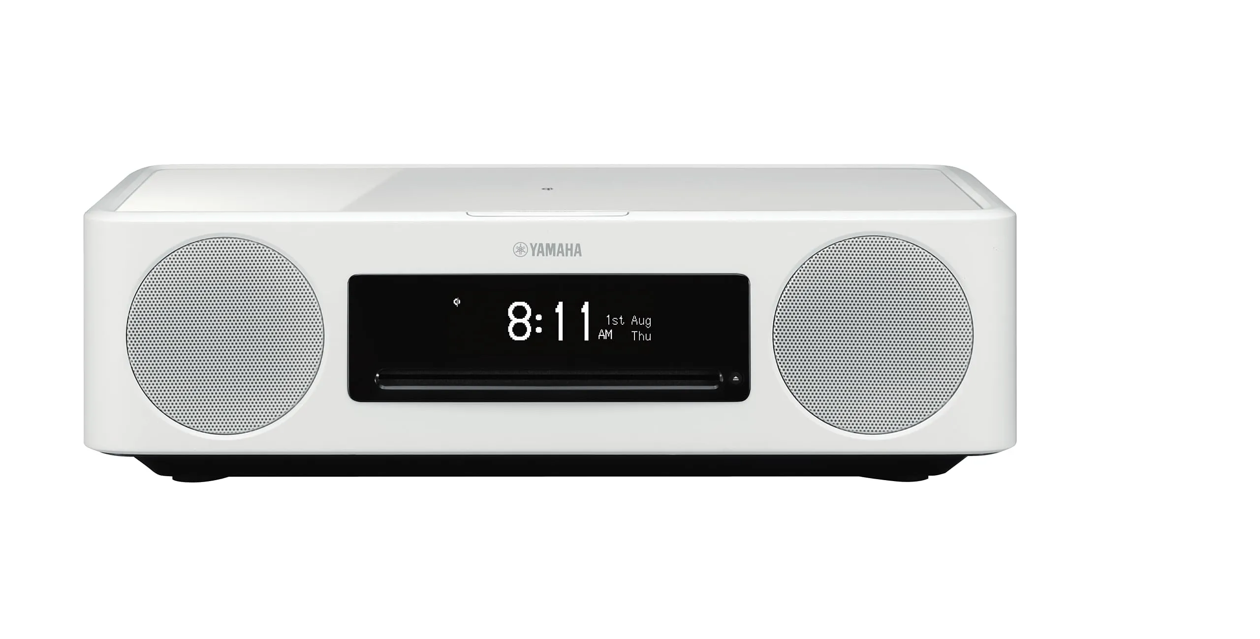 Yamaha TSX-N237D Sistema all-in-one con MusicCast, ricarica wireless smartphone, Wifi, Bluetooth, Airplay2, CD, USB. Colore:Bianco