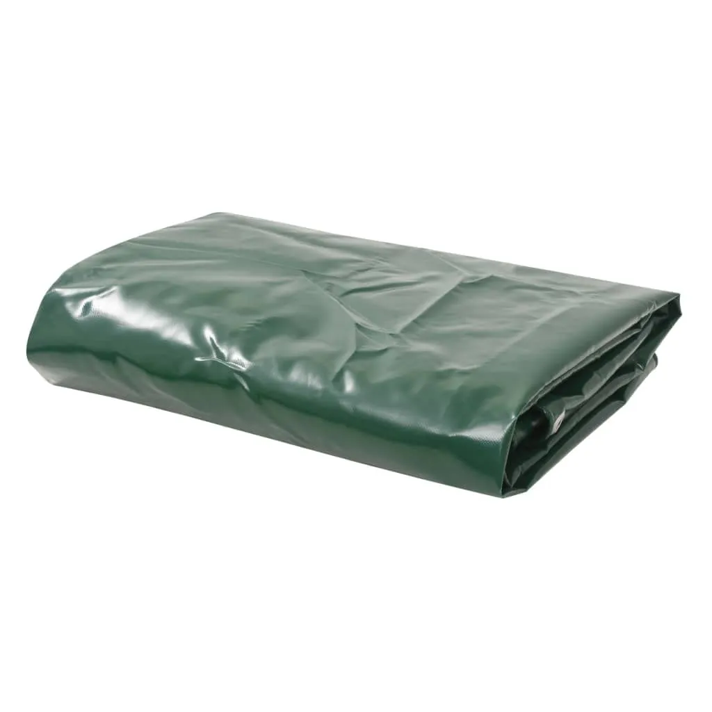 vidaXL Telone 650 g/m² 3x4 m Verde PVC Telo Protezione Copertura Protettiva