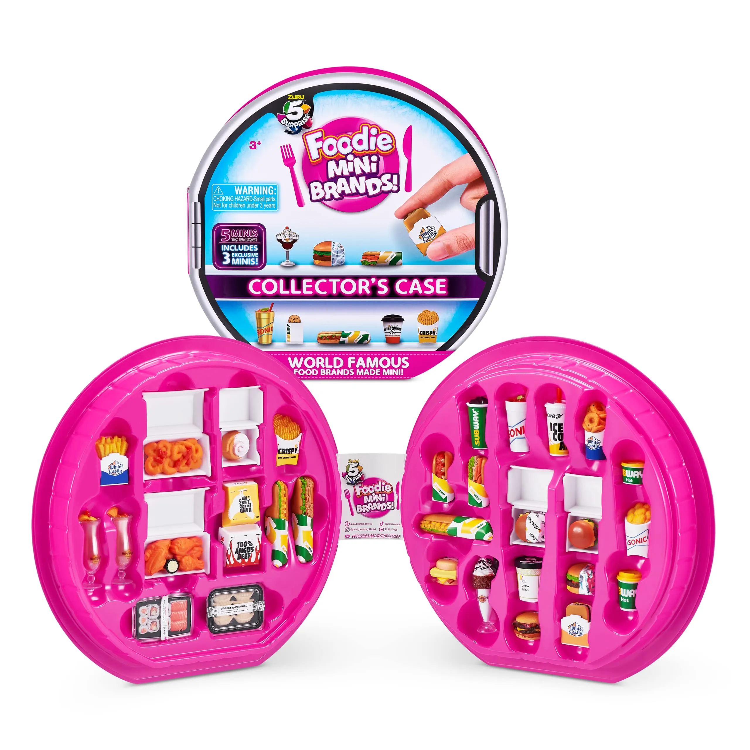 5 Surprise- Custodia da Collezione Foodie Mini Brands Sonic Capsula misteriosa, Colore Serie 1, Collector's Case, 77288