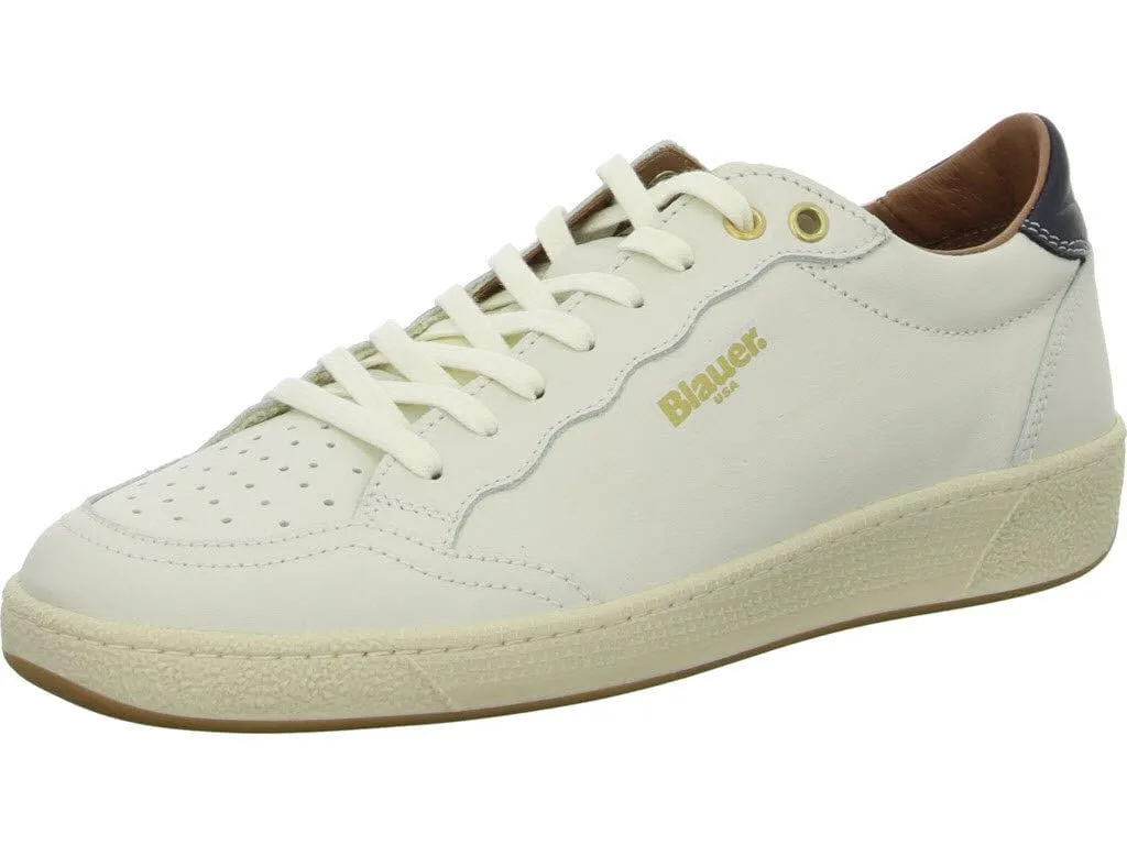 Blauer S5murray01 Sneakers Con Lacci In Ecopelle Da Uomo WHITE 43