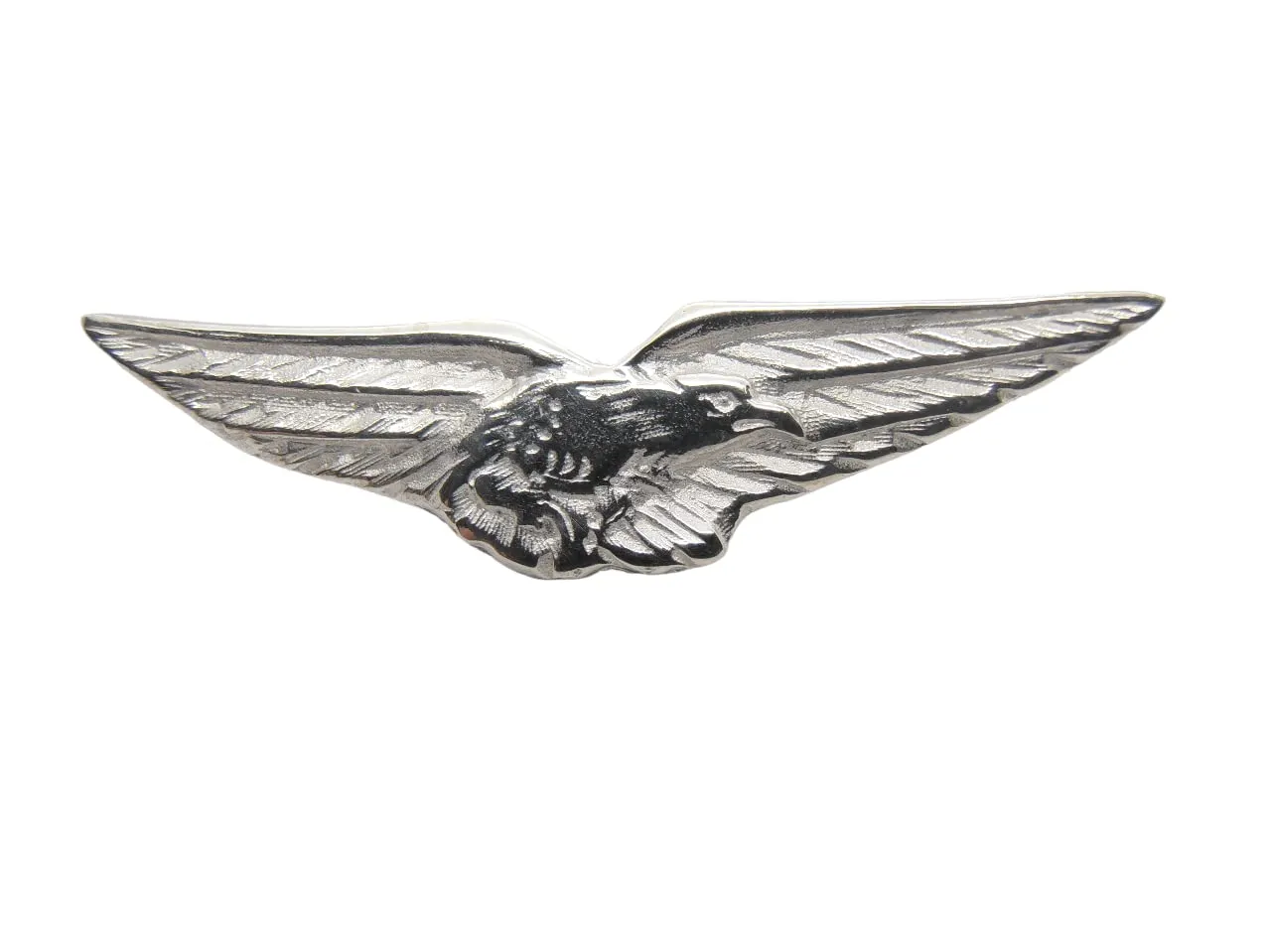 Aeronautica : Spilla da giacca in Argento 925 con l'Aquila simbolo dell'Aeronautica - Brevetto - Pilota - Aereo - Aeroplano - Stemma - Simbolo