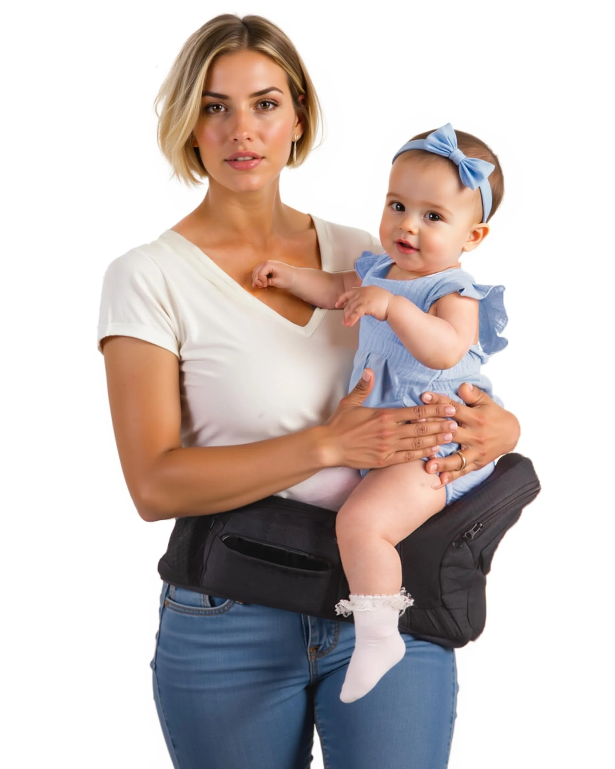 Pandanling - Marsupio Neonato 0-36 Mesi con Estensibile - Vincitore Premio Mom's Choice, Certificato Sicurezza Marsupio per Bambini, Ergonomico per Neonati 3-20 kg (Nero)