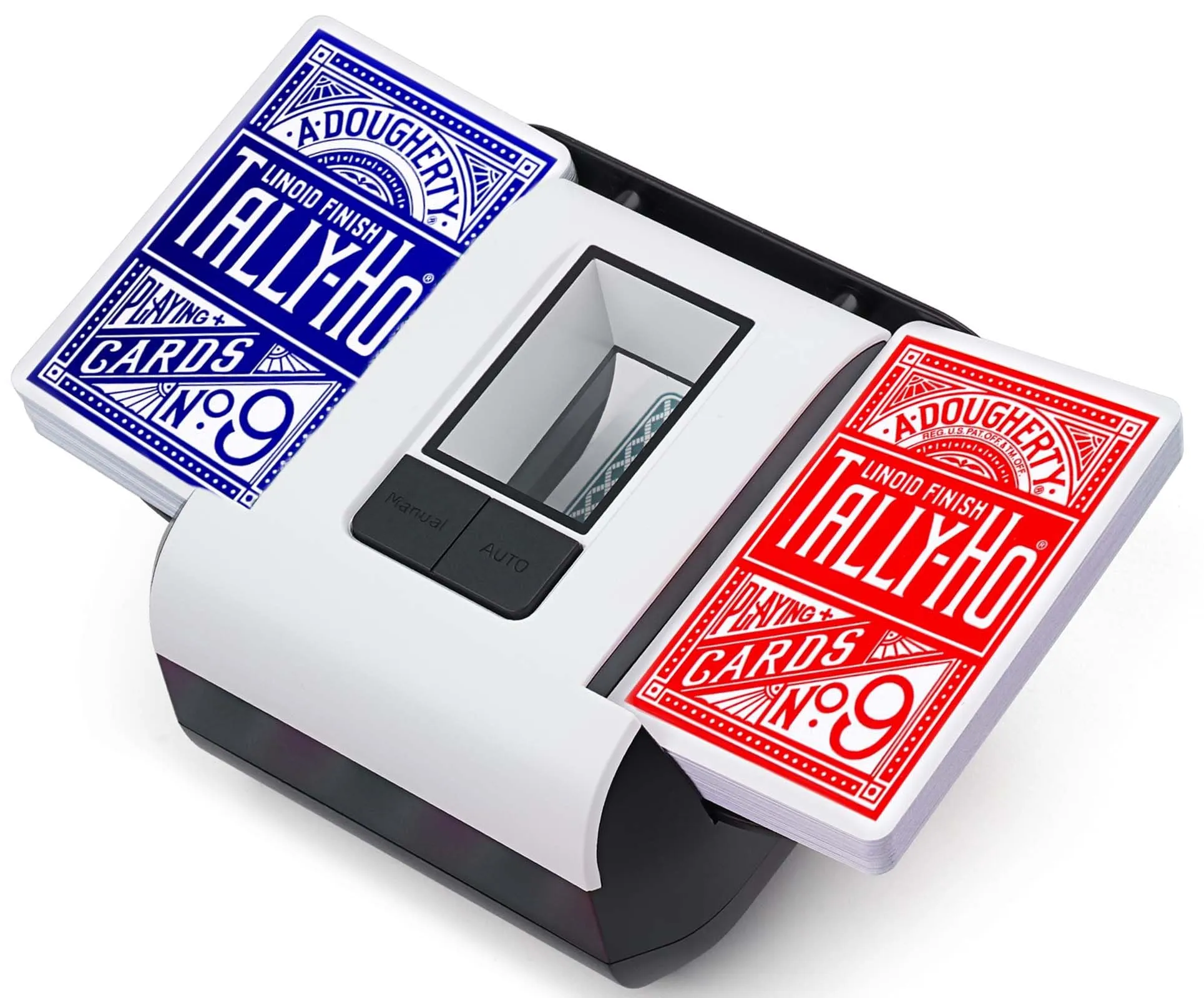 OBLITZON Mischia Carte Automatico Mescolatore Carte da Gioco Elettrico per 1-2 Mazzi modalità Auto e Manuale Batteria Ricaricabile Basso Rumore