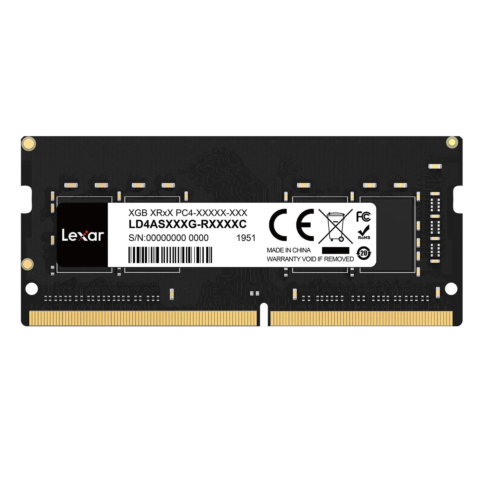 Lexar SODIMM RAM DDR4 16GB, 3200 MHz DDR4 Memoria CL22, DRAM Memoria SODIMM 260-Pin, SO-DIMM ad alte Prestazioni, CL22-22-22-52, 1.2V (LD4AS016G-B3200ASST)