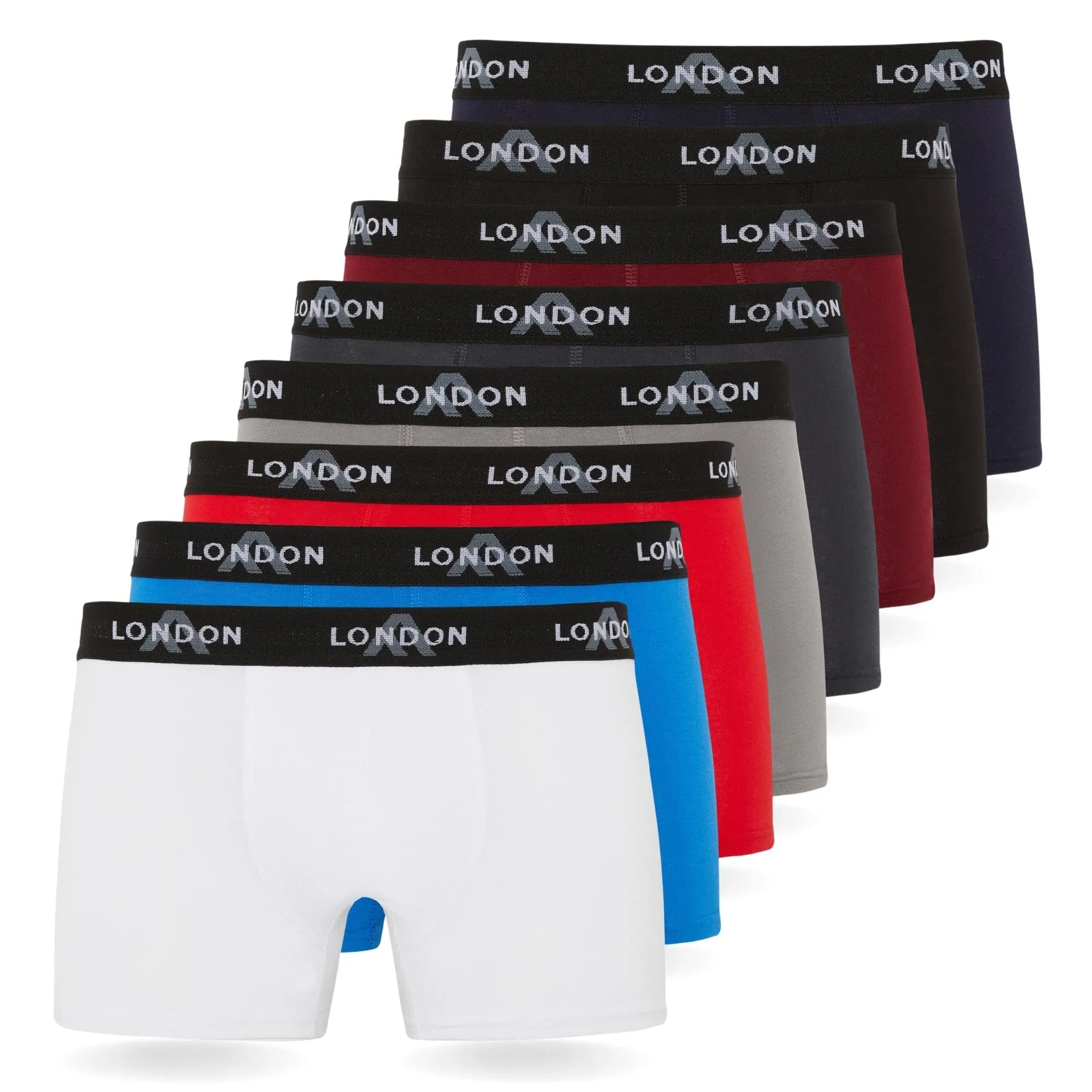 FM London Pacchetto da 4/8 Mutande Uomo, Boxer Uomo Cotone, Aderenti e Confortevoli per l'Uso Quotidiano, Multicolore (8 pezzi), M