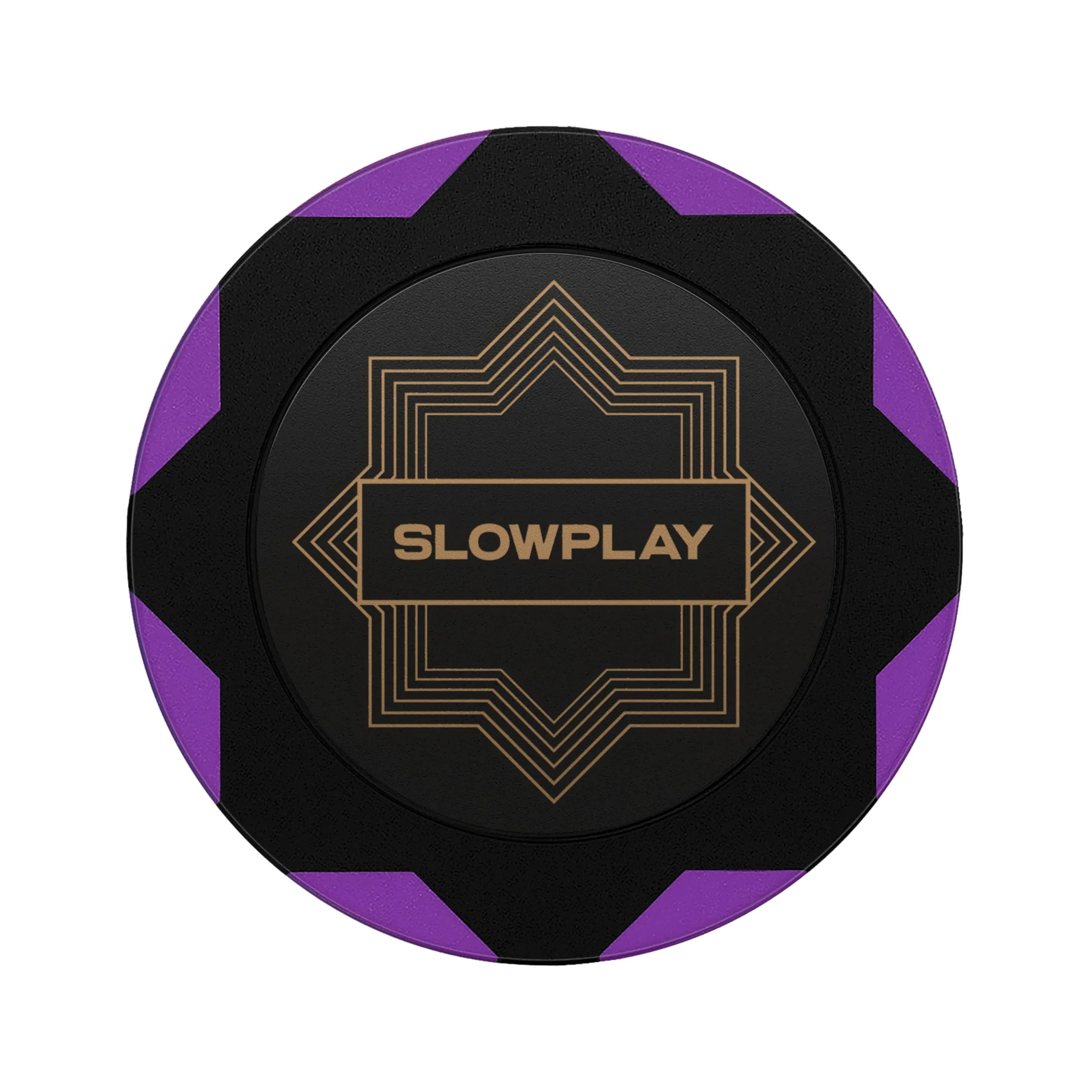 SLOWPLAY Fiches da poker Nash Clay | 50 pezzi di fiches Texas Holdem [senza valore], fiches da poker vuote 14g | Esecuzione e design squisiti (Viola)