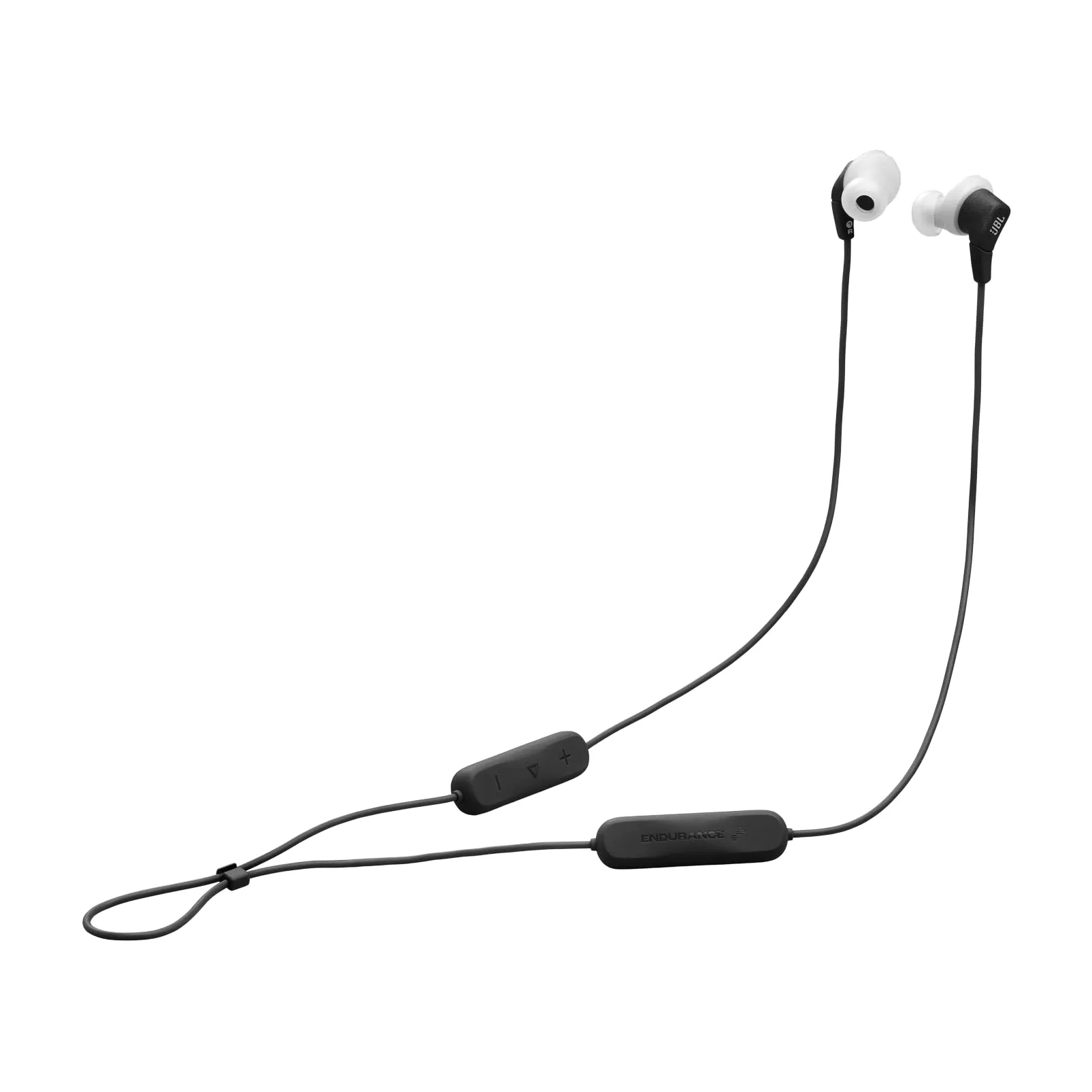 JBL Endurance Run 3 Wireless Cuffie Sportive con Bluetooth, Autonomia Fino a 25 Ore, Tecnologia FlipHook & TwistLock, Resistenza a Polvere e Acqua IP65, Microfono e Comando sul Cavo, Grigio/Nero