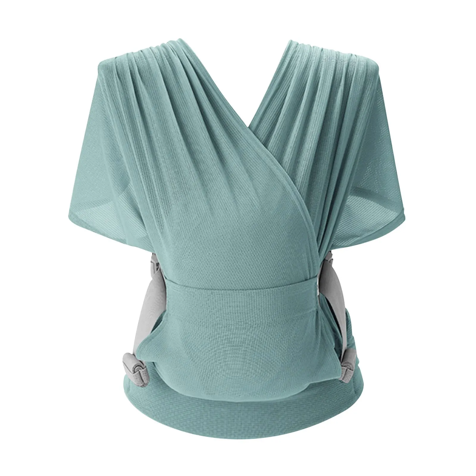 SONARIN Traspirante Fascia Porta Bebè,Portabebè Ergonomica Elastica Porta Bambino Portantina Bebè Marsupio Portabebè Neonati Leggera Portatile per Neonati Bambini fino a 15 kg(Verde)