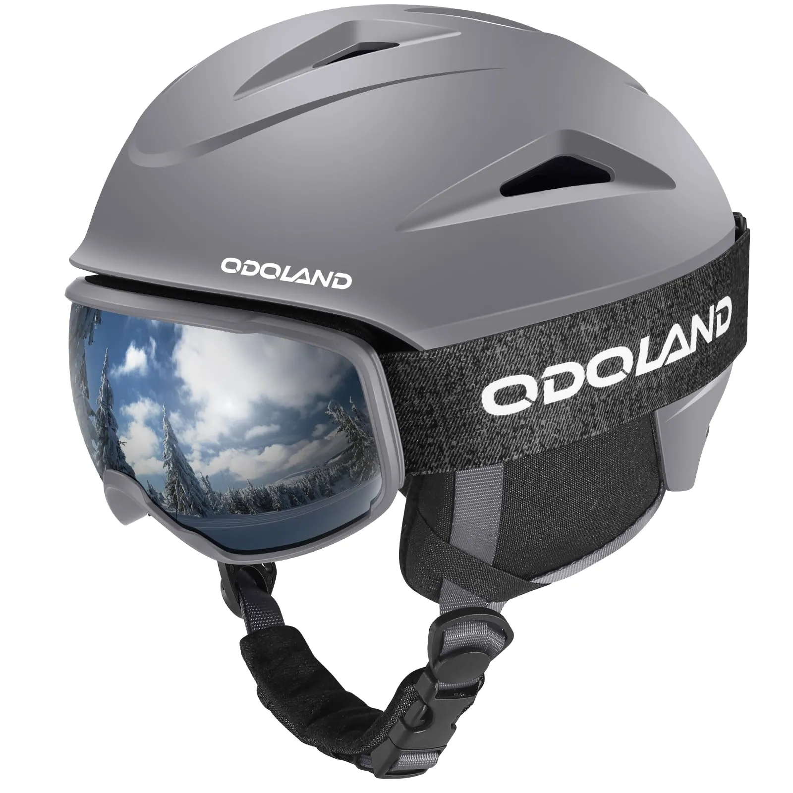 Odoland Kit di Casco Sci con Maschera Sci, Casco Snowboard con Occhiali Sci per Uomini Donne e Giovani, Unisex Casco Antiurto e Antivento, Set di Casco per Sport Invernali