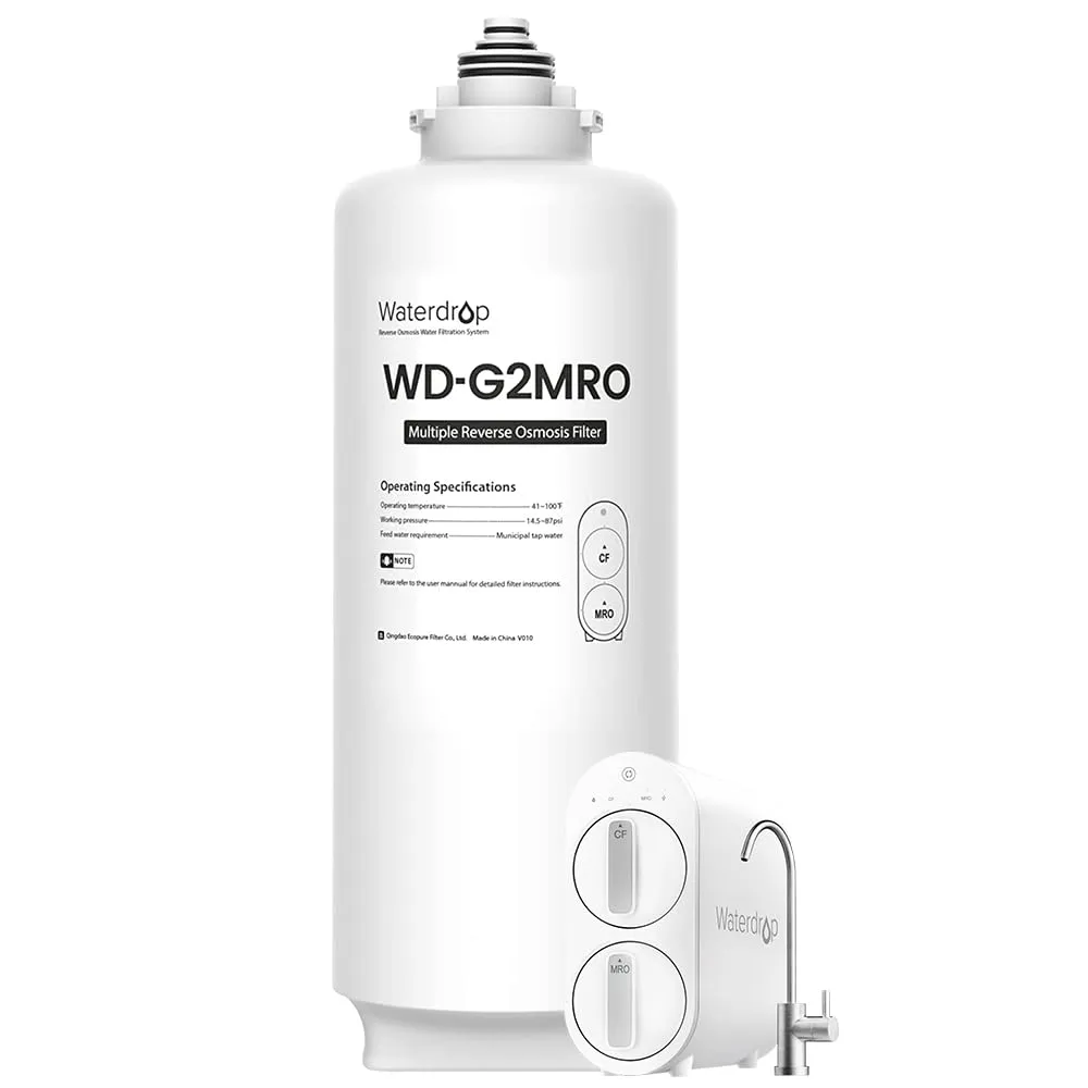 Waterdrop WD-G2MRO Filtro, Durata 2 Anni, Sostituzione per WD-G2-B, Sistema ad WD-G2-W Osmosi Inversa