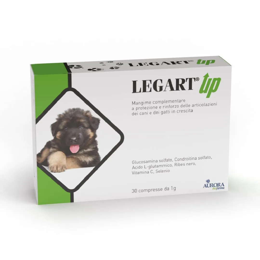 Aurora Biofarma Legart Up 30 Compresse - Mangime complementare per cani per utile per la protezione ed il rinforzo della normale funzione articolare.