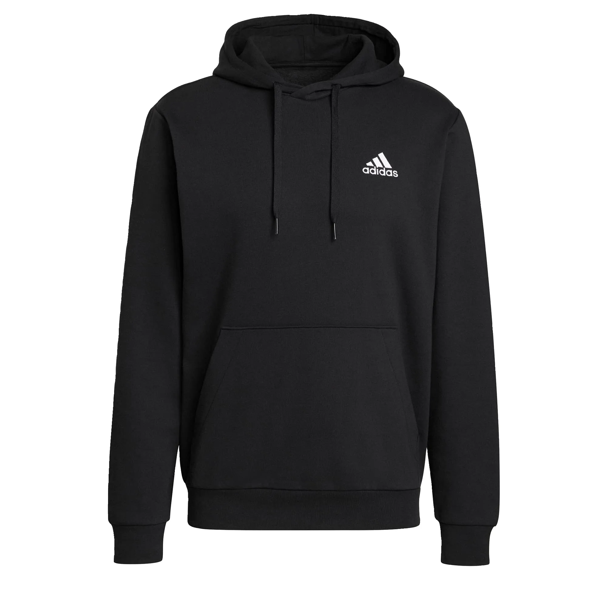 adidas Uomo Essentials FEELCOZY Fleece Hoodie, Black/White, S