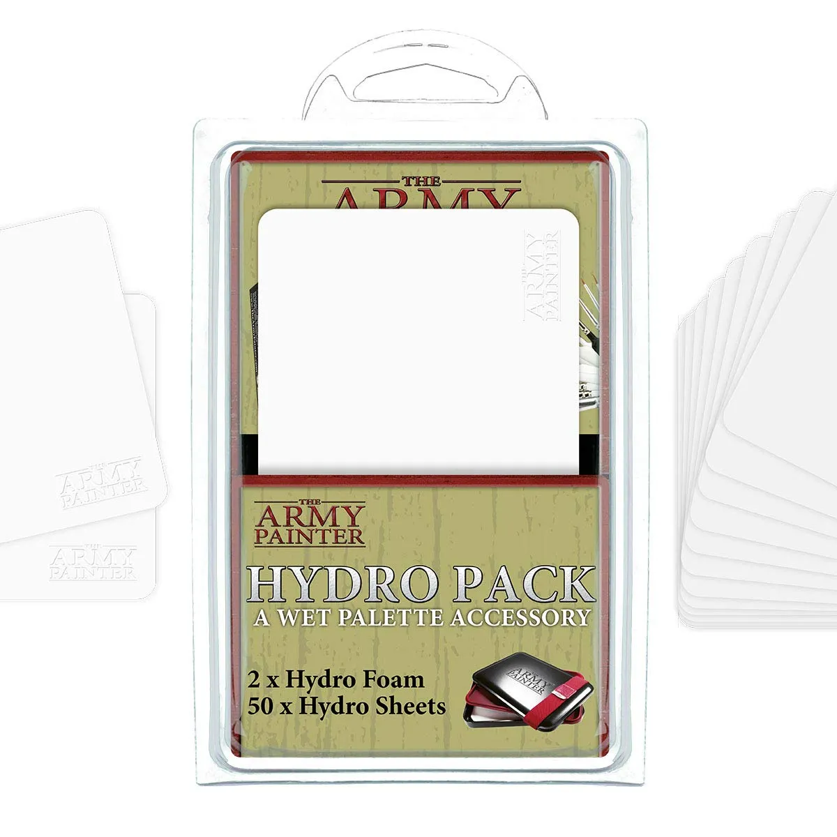 The Army Painter | Hydro Pack per Wet Palette | Set di Ricarica con 50 Pellicole e 2 Spugne per la Tavolozza Umida Wet Palette | Pittura di Modelli in Miniatura