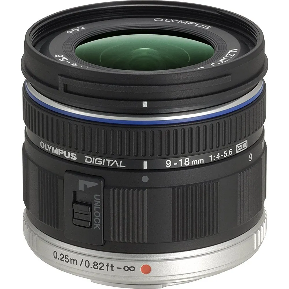 Obiettivo Olympus M ED 9-18mm f/4.0-5.6 micro Quattro Terzi per Olympus e Panasoni...