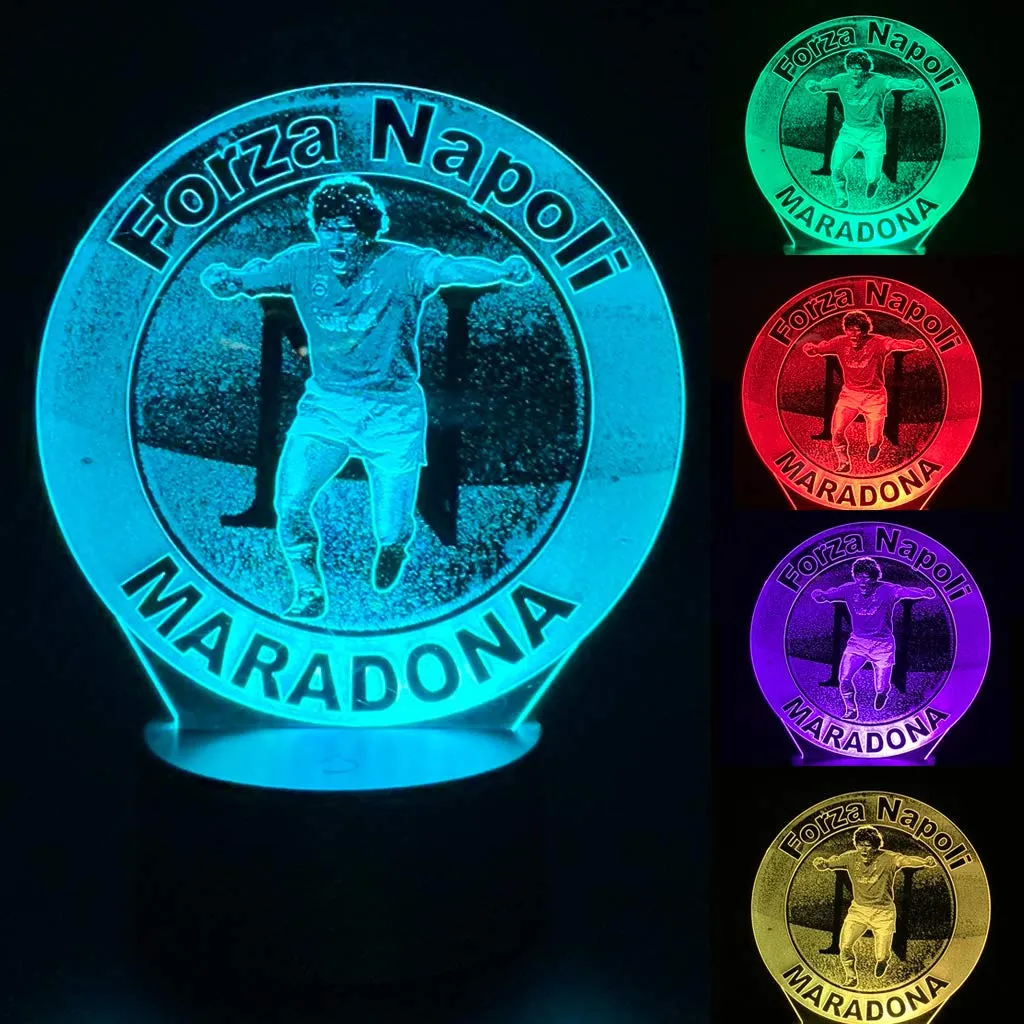 Squadra di Calcio lampada led da tavolo notturna arredo decorazione cameretta bambino e tifosi del calcio