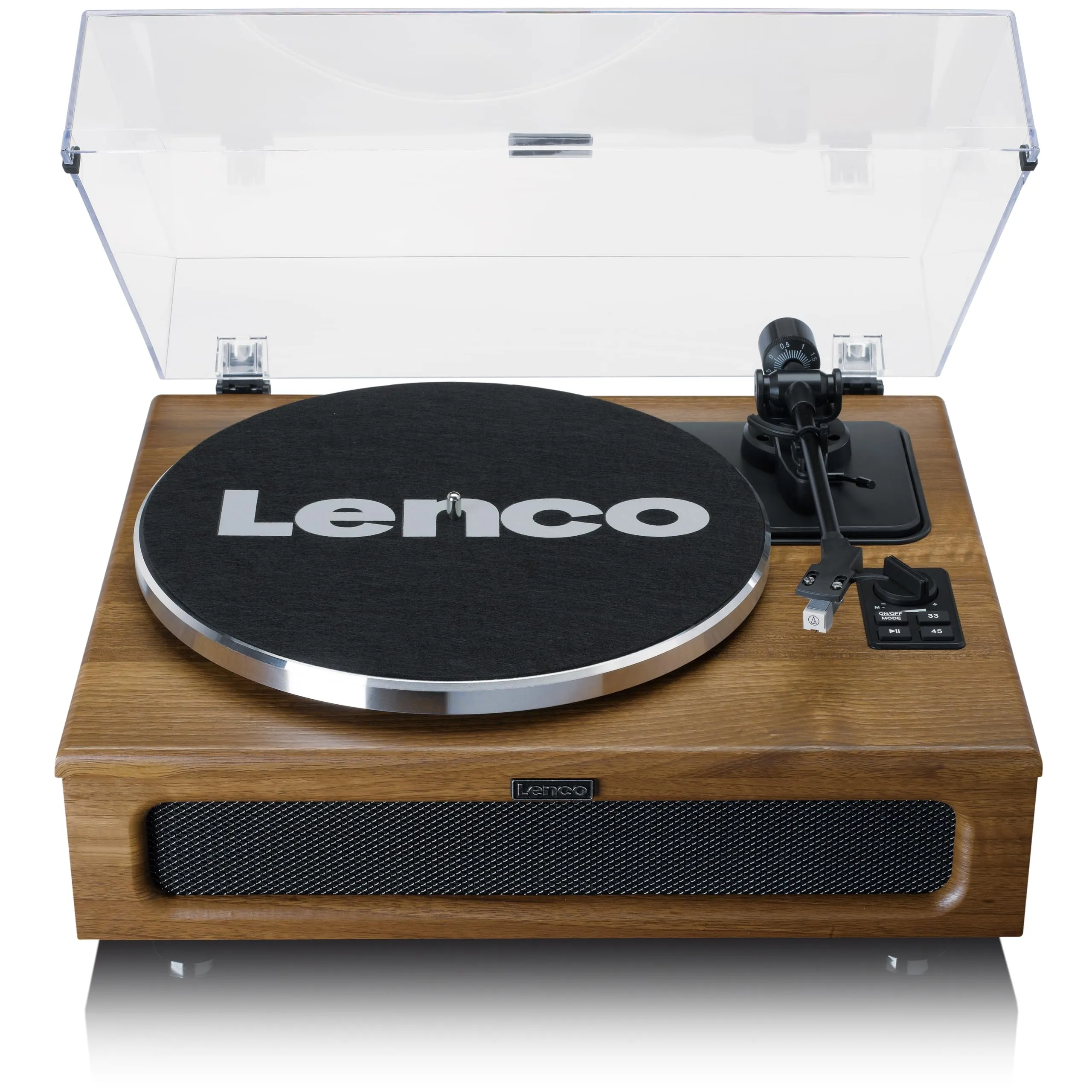 Lenco Giradischi LS-410 - Giradischi Bluetooth - altoparlante integrato 40 Watt RMS - trasmissione a cinghia - preamplificatore - RCA Out e AUX-in - legno LS-410WA marrone
