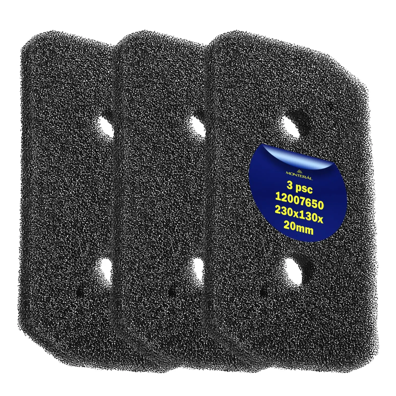 3 Pezzi Filtro Asciugatrice 12007650 per Bosch Ha Dimensioni 230 x 130 x 20 mm Filtri Spugna Garanzia di 10 Anni - MONTERAL