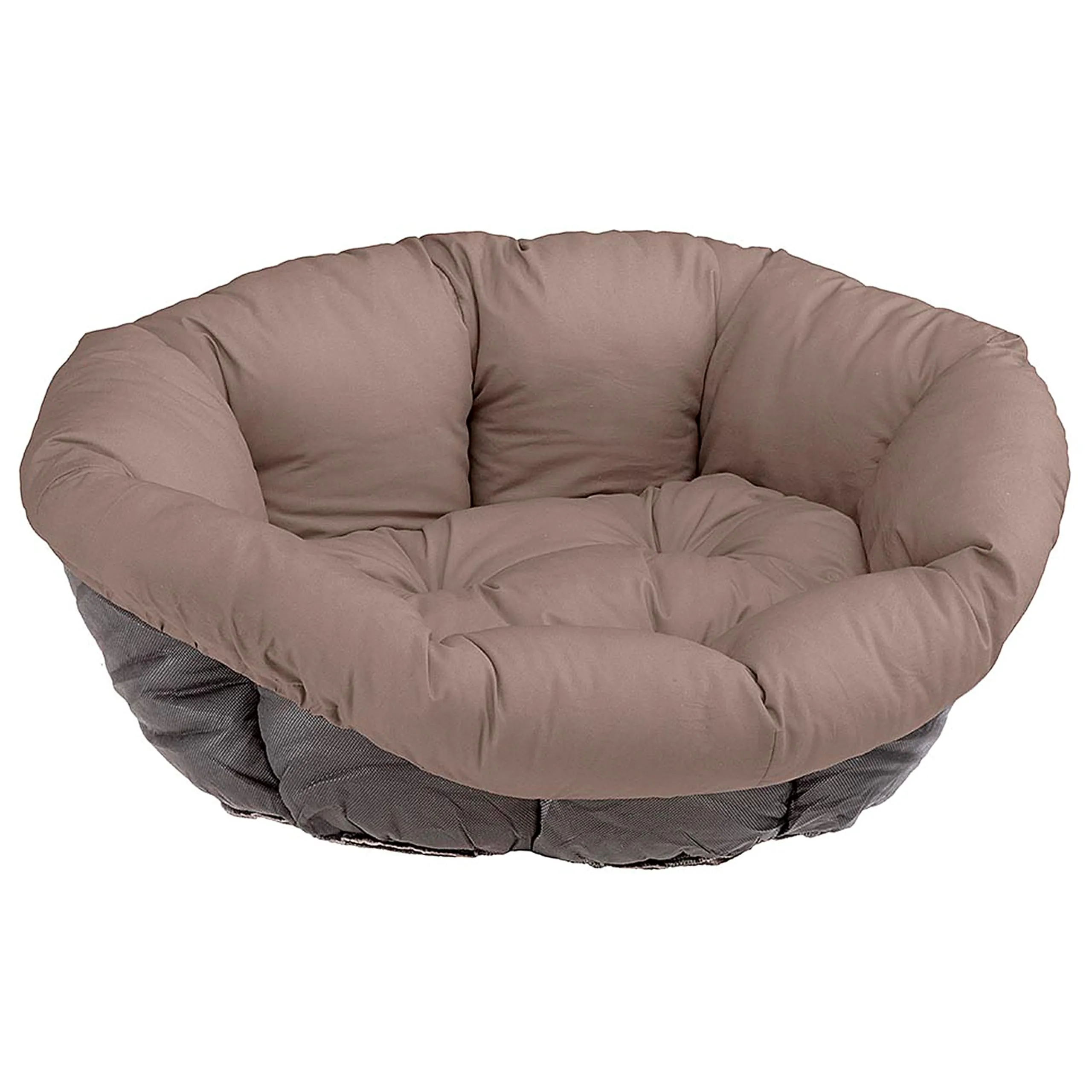 Ferplast Cuscino per Cuccia Cane e Gatto SOFA' 6, in Cotone, Materassino Cuscino Imbottito per Lettino per Cani Gatti da Interno, Ricambio per Cesta in Plastica Cani Gatti, 73 x 55 x h 27 cm, Tortora