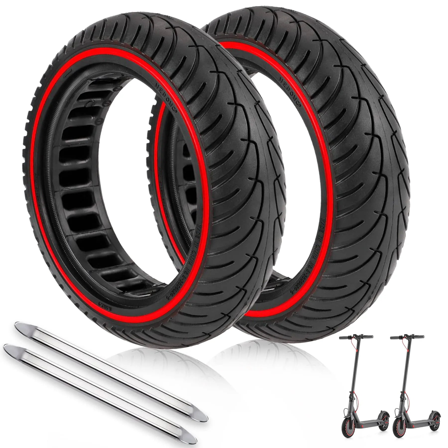 ANSENI Ruote Monopattino Electtrico gomme monopattino 8 1/2x2 Per Xiaomi scooter,Antiscivolo ed elastico,Ruota di ricambio anti-foratura compatibile con Xiaomi scooter elettrico M365/M365 Pro/Pro 2,1S