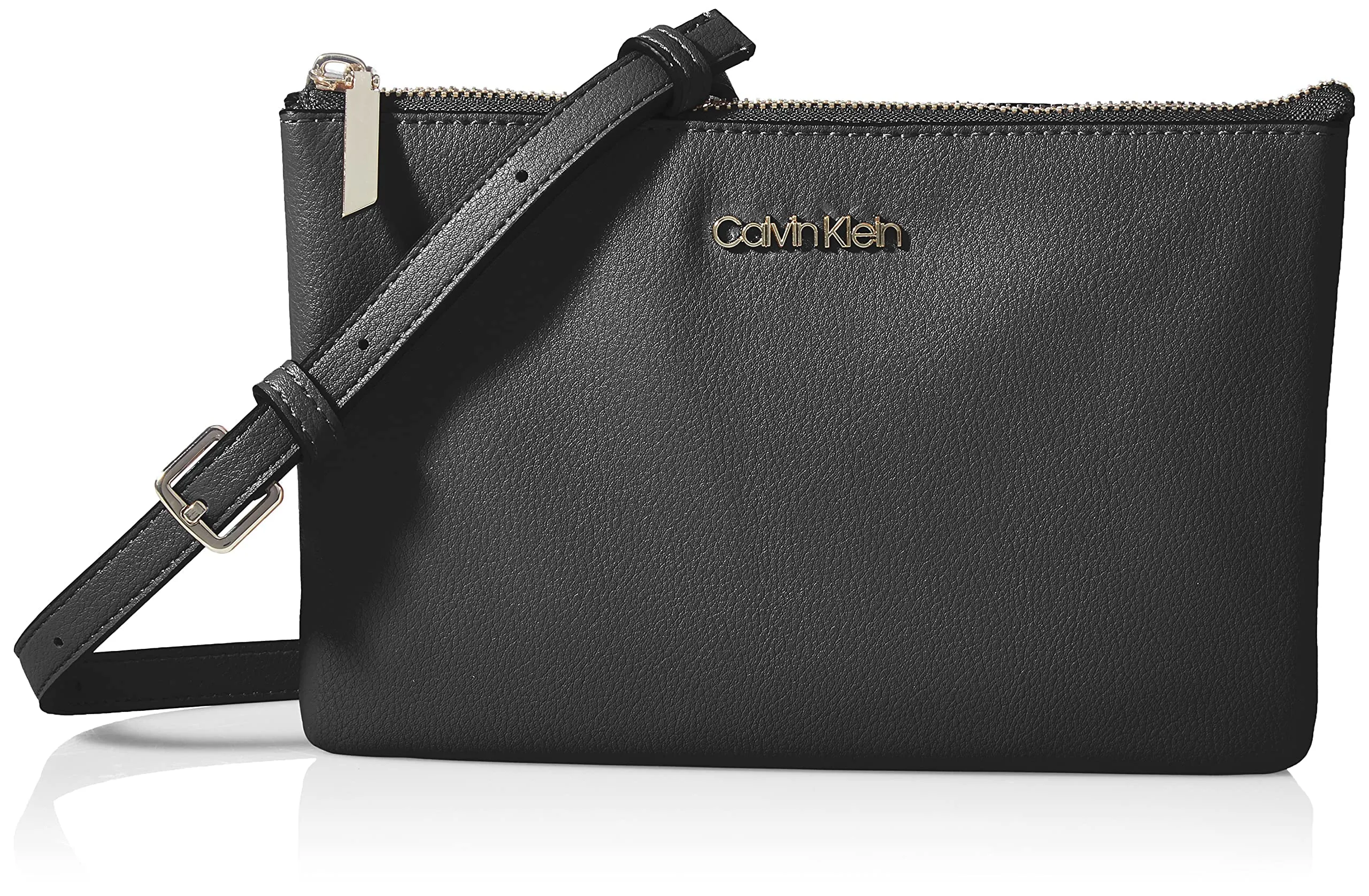 Calvin Klein Borsa Donna CK Must Ew Dbl Compartment Xbody in Ecopelle, Nero (CK Black), Onesize