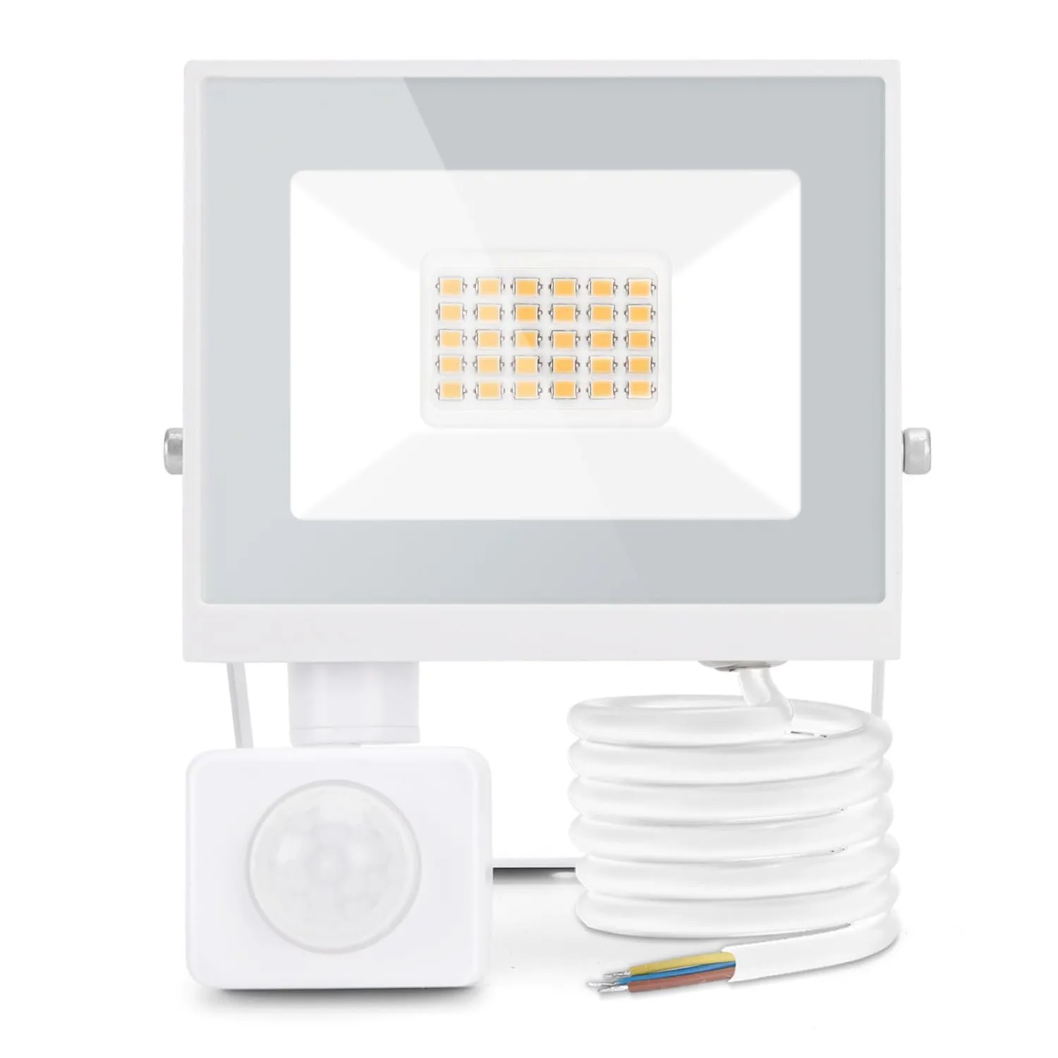 Aigostar Faretto LED con Sensore di Movimento PIR,20W 1800LM Faro LED Esterno,Bianco Naturale 4000k,IP65 Impermeabile Faretti LED per Giardino, Cortile,Patio,Garage...