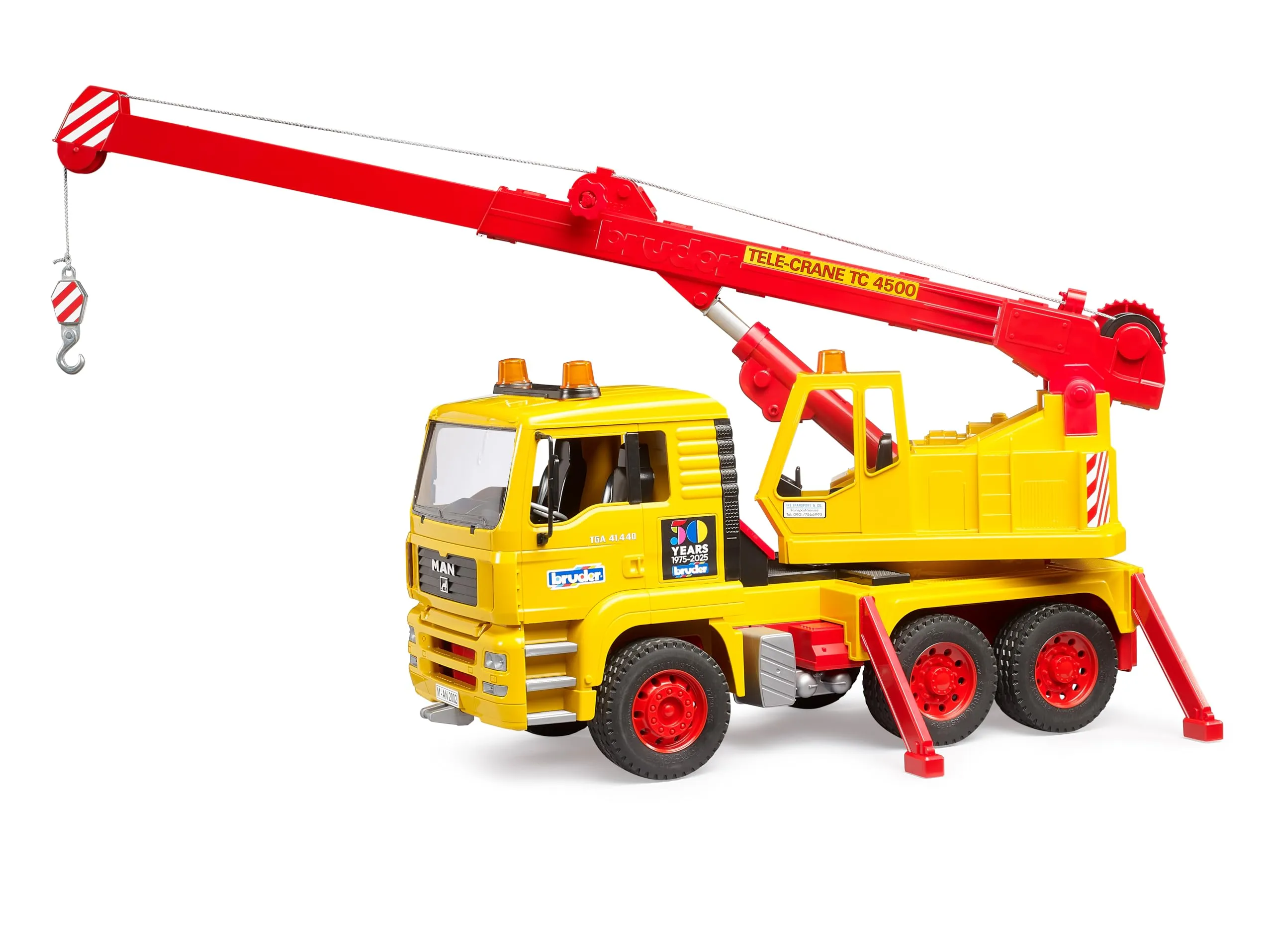 bruder 01054 - Edizione speciale 50 anni MAN TGA camion gru - 1:16 veicoli, veicoli da cantiere
