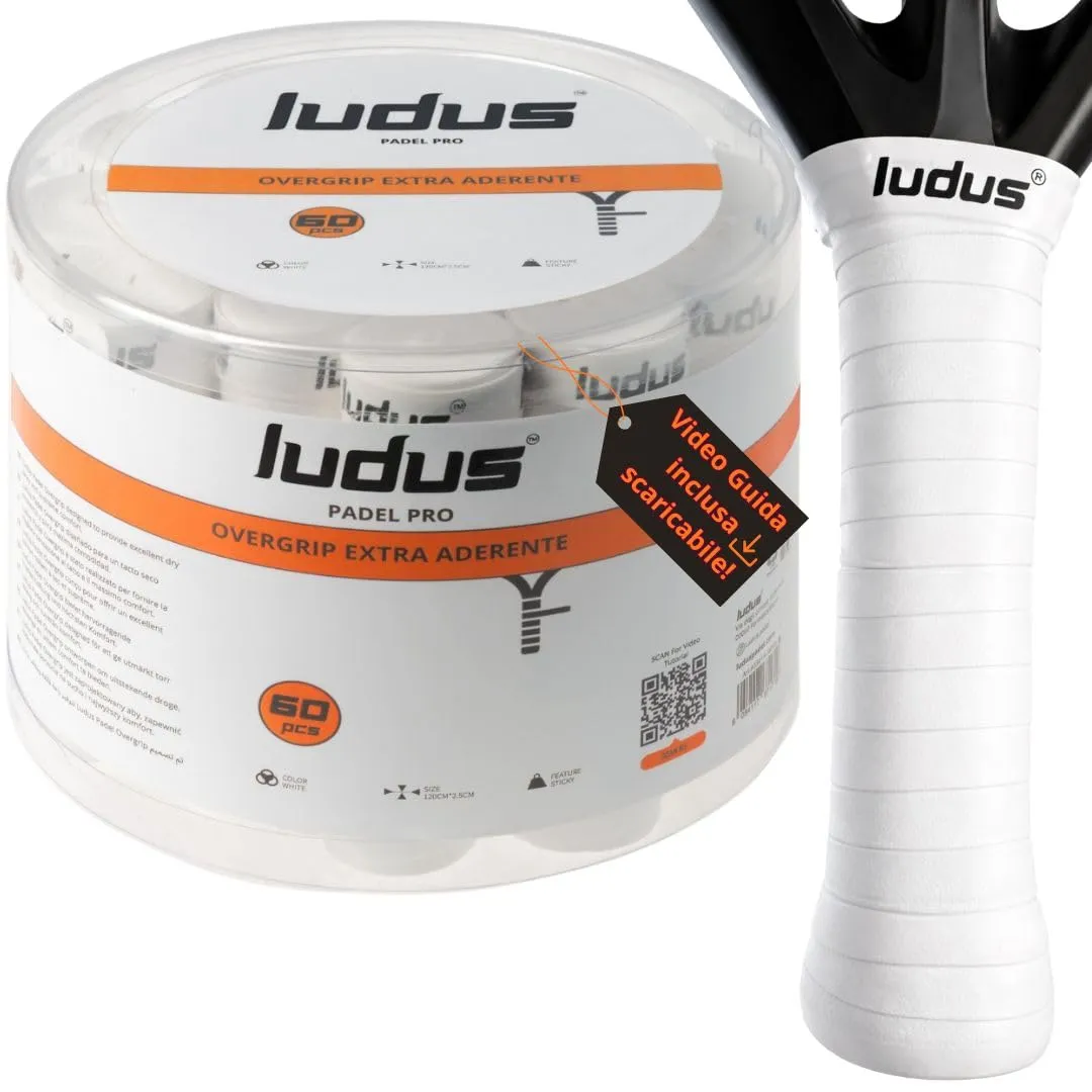 Ludus™ Overgrip Padel | Extra Grip Antiscivolo e Traspirante | Comfort PRO & Assorbimento Sudore | Set 60 Pezzi (60)