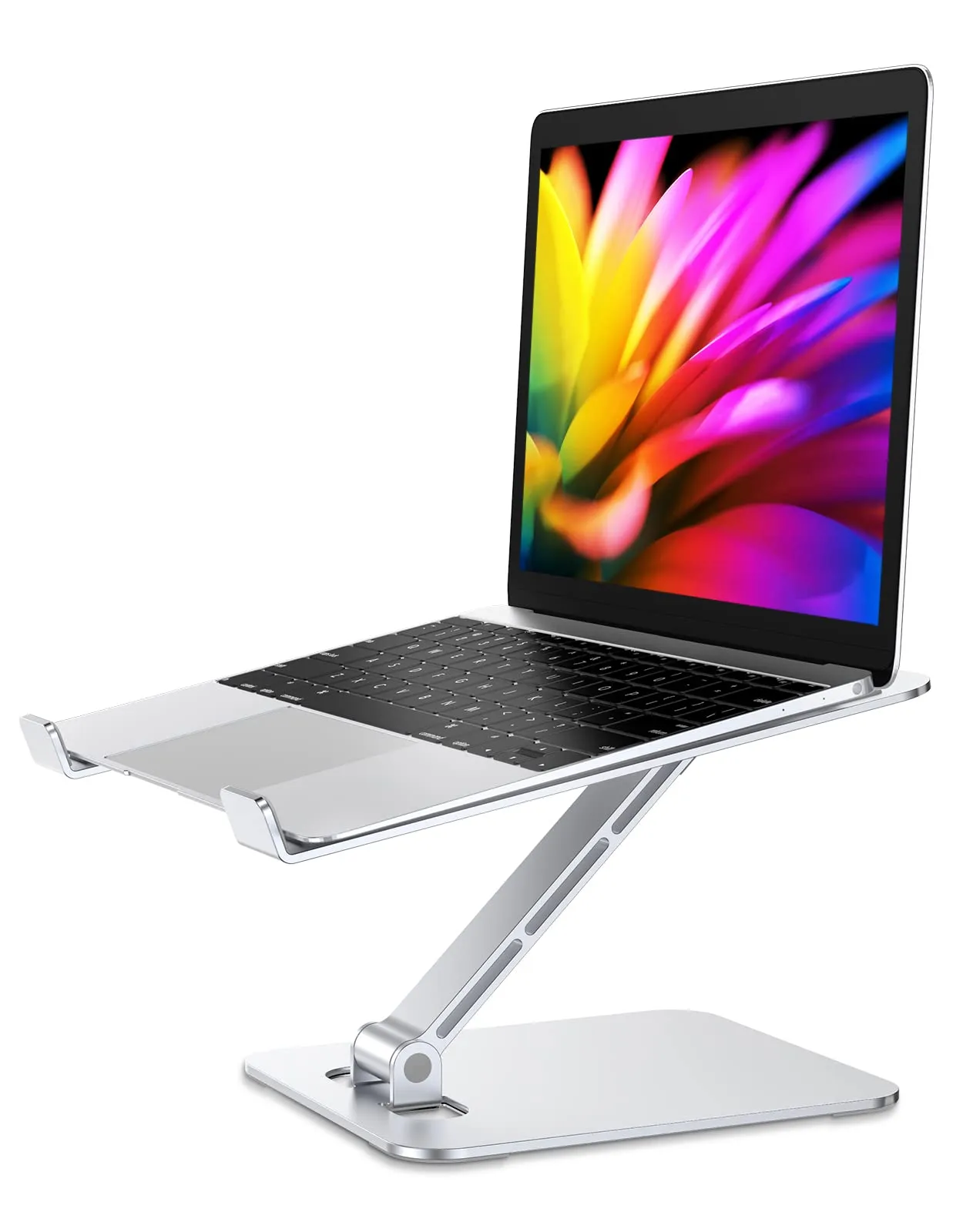 Babacom Supporto PC Portatile, Pieghevole Ergonomico Porta PC con Regolabile Altezza, Ventilato Laptop Stand Vassoi di appoggio per PC portatili Compatibile con MacBook Air, Pro, Altri 10-16" Tablet
