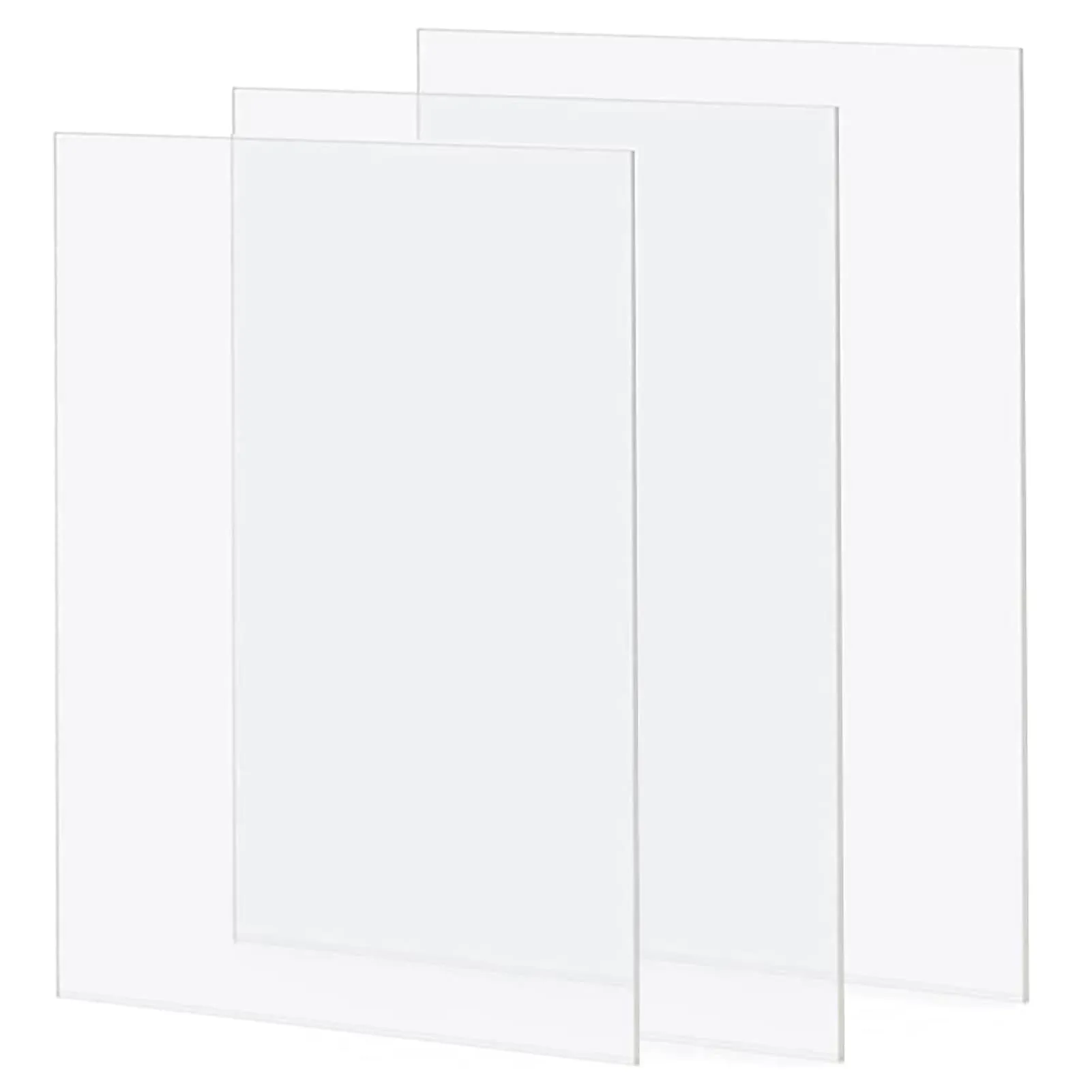 GSHUR Confezione da 3 fogli in acrilico trasparente formato A3, 42 x 29 cm, in plexiglass trasparente, spessore 2 mm, pannelli in plexiglass trasparente per decorazioni, display, cornici, pittura