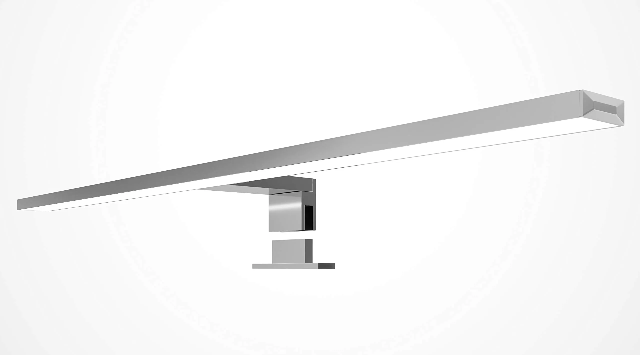 Lampada da bagno a LED 600 mm Lampada da bagno Lampada per specchio 230V Luce per specchio alluminio, colore della luce: bianco caldo