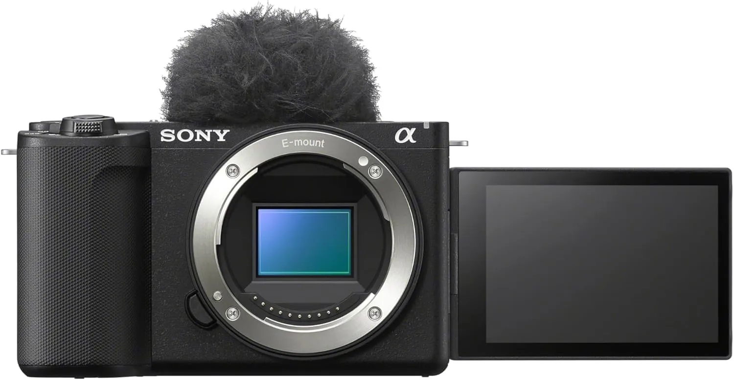 Sony ZV-E10 II | Vlog Camera APS-C con Obiettivo Intercambiabile + GP-VPT2BT - Shooting Grip Bluetooth + ECM-M1 - Microfono Shotgun Sony