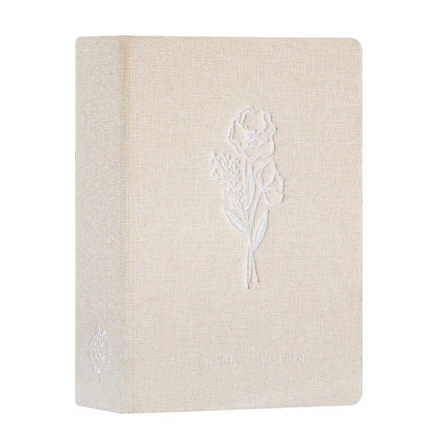 Lanpn Album Fotografico 13x18 200 con Tasche, Piccolo Biancheria Album Foto Portafoto Verticale Tascabile Tasca Beige