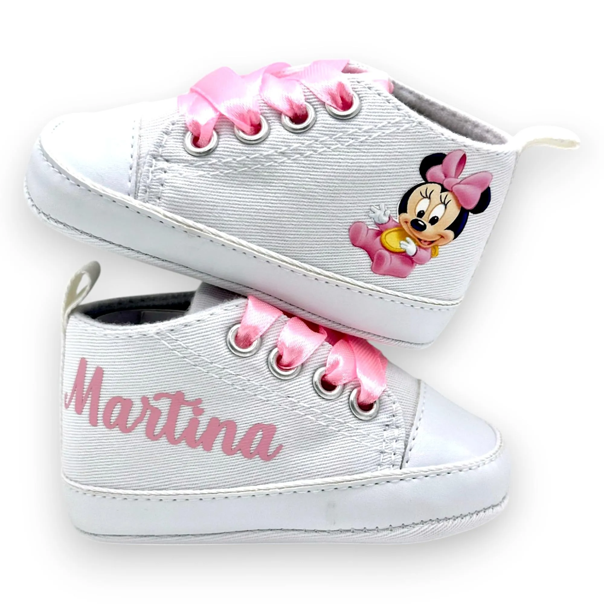 LulluLab Scarpine Neonato personalizzate con nome, primi passi, ottima idea regalo.