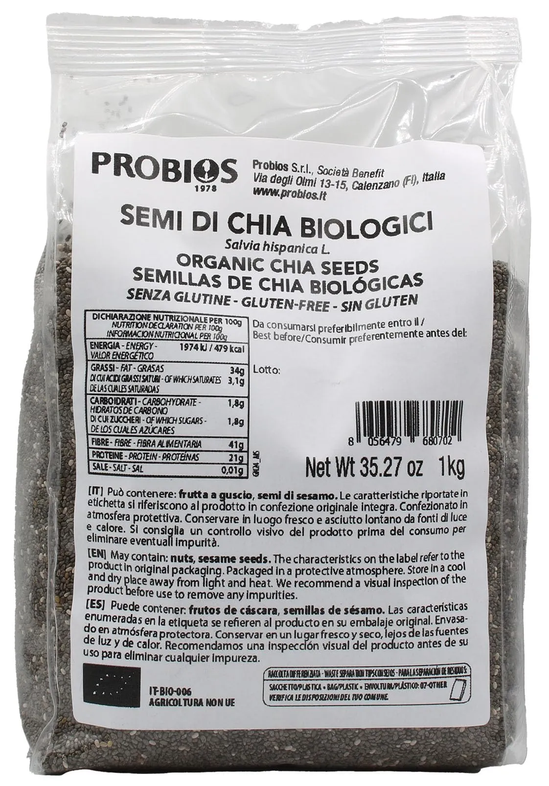 Probios Semi di chia 1kg bio