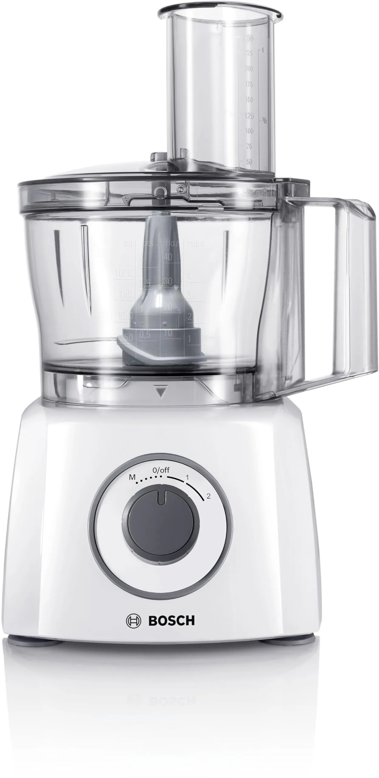 Bosch MCM3200W MultiTalent 3 - Robot da Cucina Compatto, 800W, Bianco/Grigio 375 x 220 x 260mm