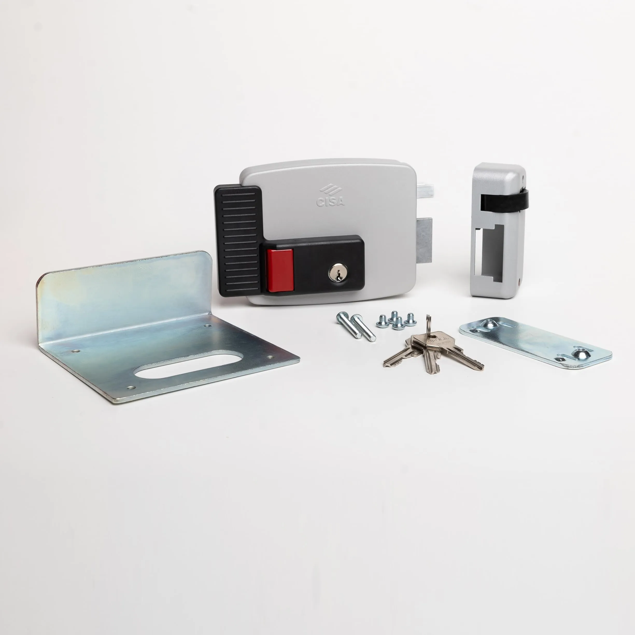 CISA - Serratura Elettrica da Applicare 111731701N7 - Elettroserratura CISA con Chiave e Pulsante Interni - Funzione Fermo a Giorno - Serratura Cancello Esterno Entrata 70 Regolabile - Mano Destra