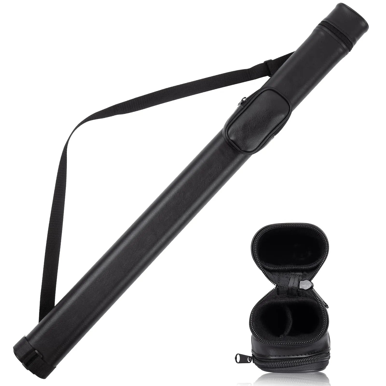 Sinsilvie Custodia per Stecca da Biliardo, Pool Cue Bag,Stecca da Biliardo Borsa da biliardo da 1/2，Portatile per Stecche da Biliardo Borsa per Bastoncini da Biliardo