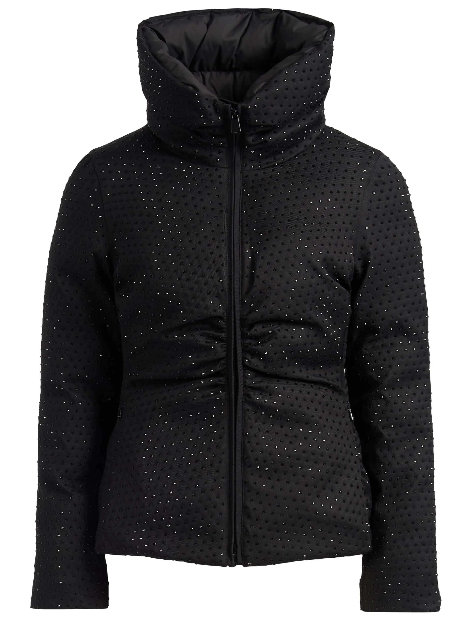 Pinko Piumino Nita full strass in tessuto tecnico nero, 42